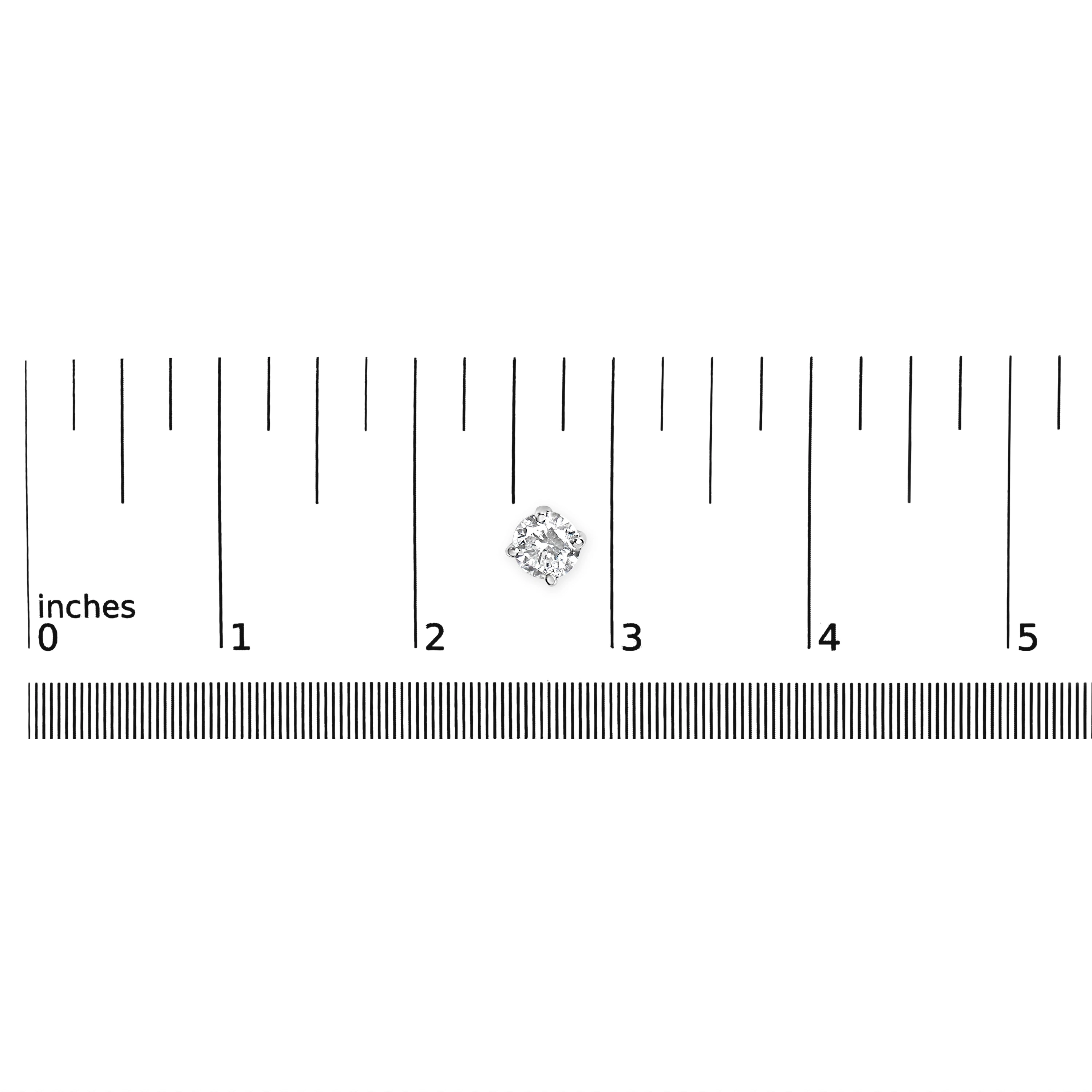.925 Sterling Silver Silver Round Lab Grown Diamond Classic 4-Prong Solitaire Stud Earrings