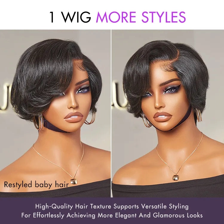 Affordable Pixie Cut Minimalist HD Lace Glueless Wig Pre-Cut Lace
