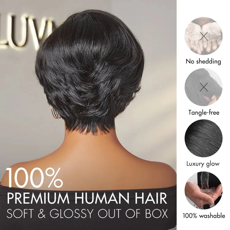 Affordable Pixie Cut Minimalist HD Lace Glueless Wig Pre-Cut Lace