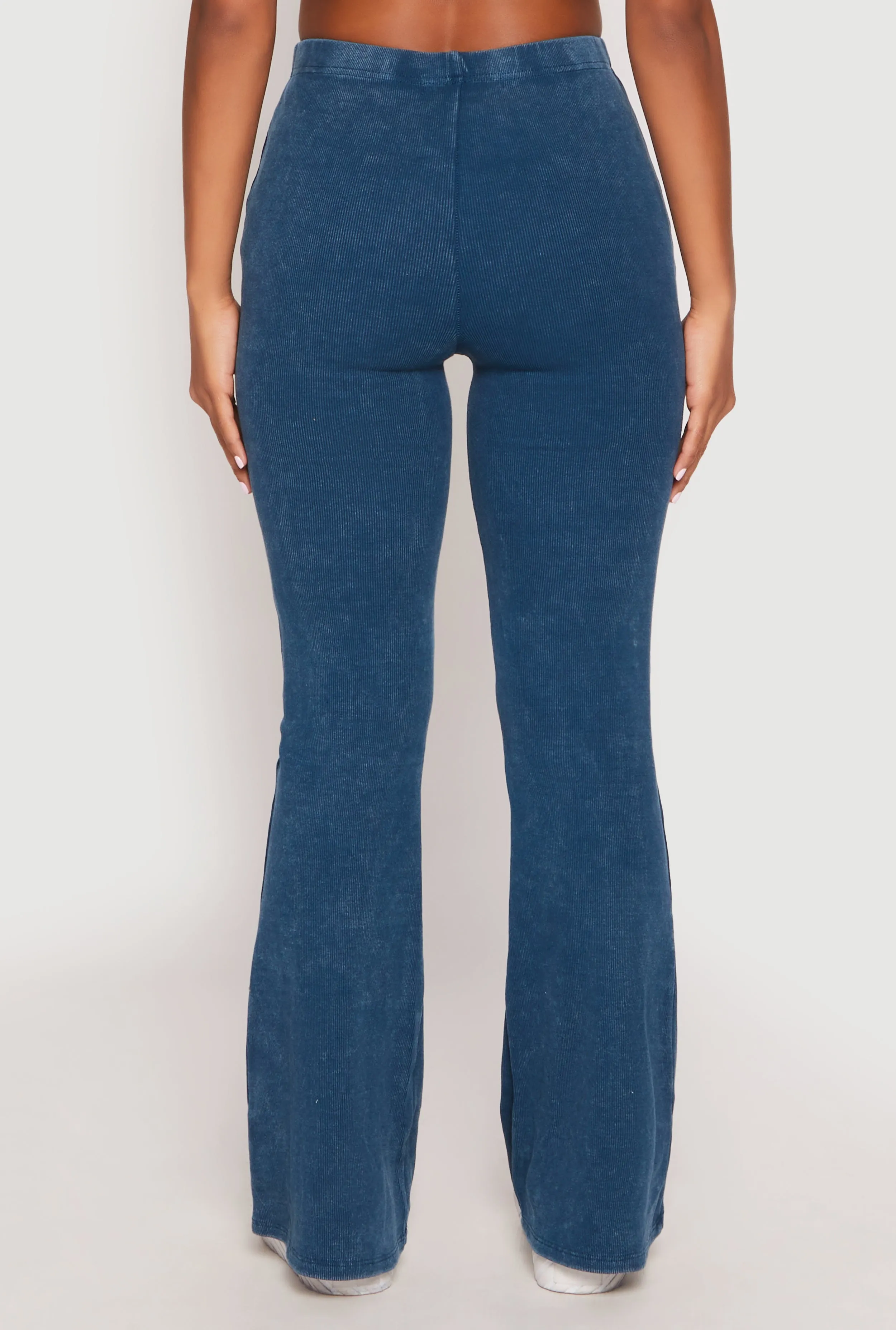 Almost Famous Ribbed Knit Flare Pants