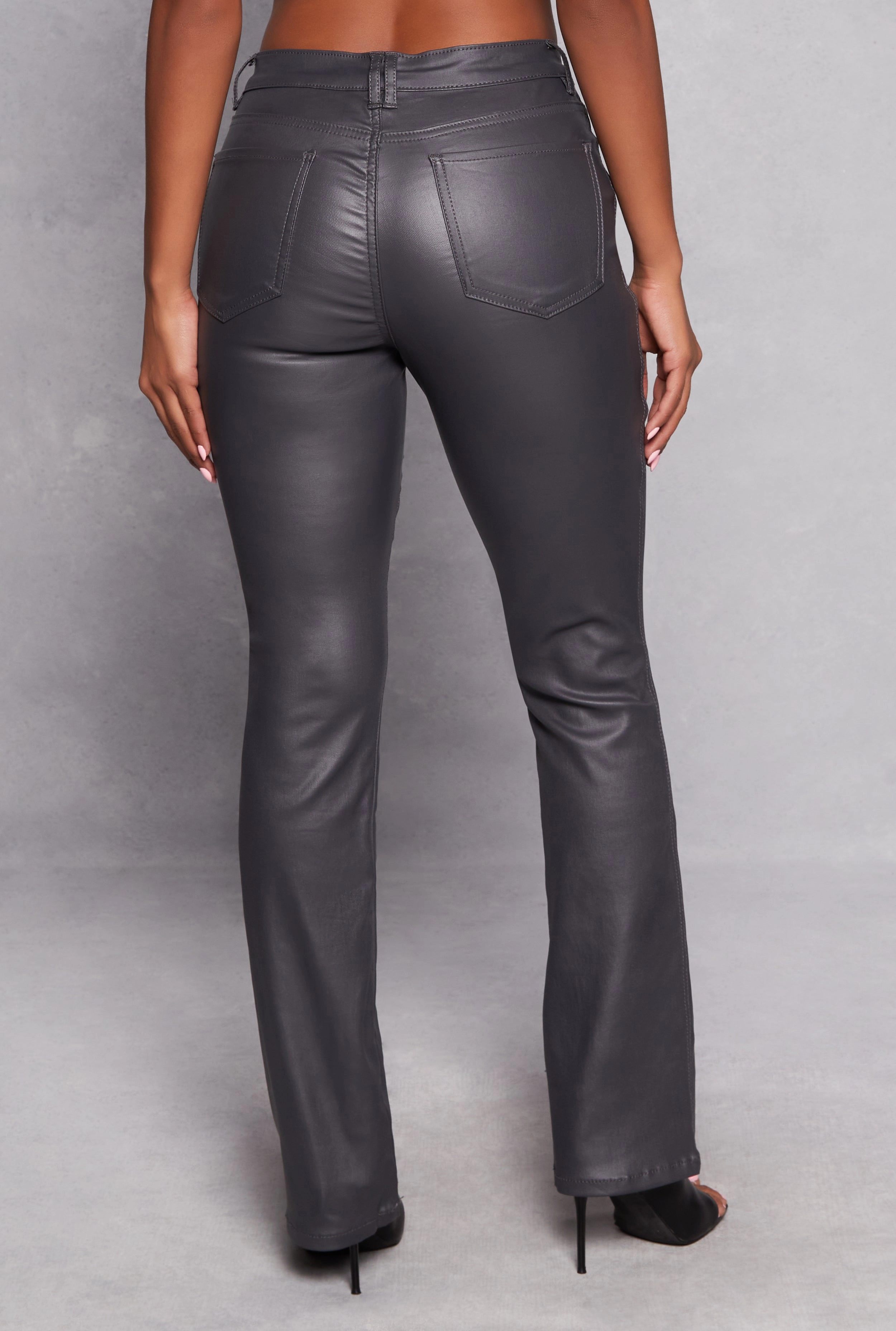 Almost Famous Zip Detail Faux Leather Pants