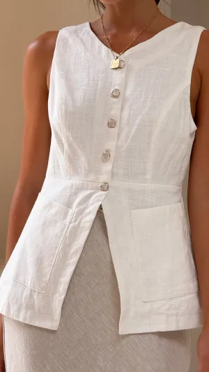 Amber Top - White