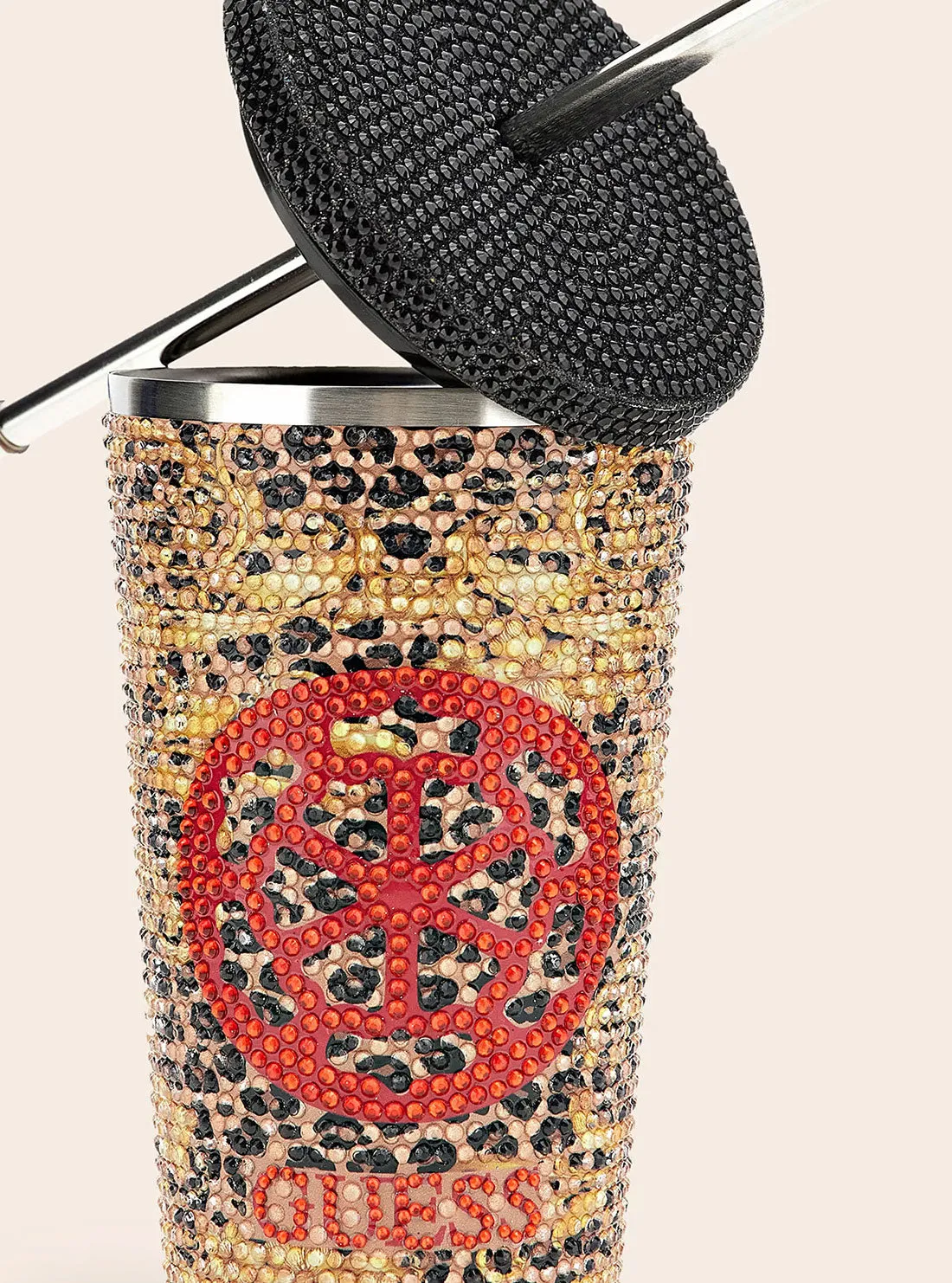 Animal Print Logo Travel Tumbler Cup