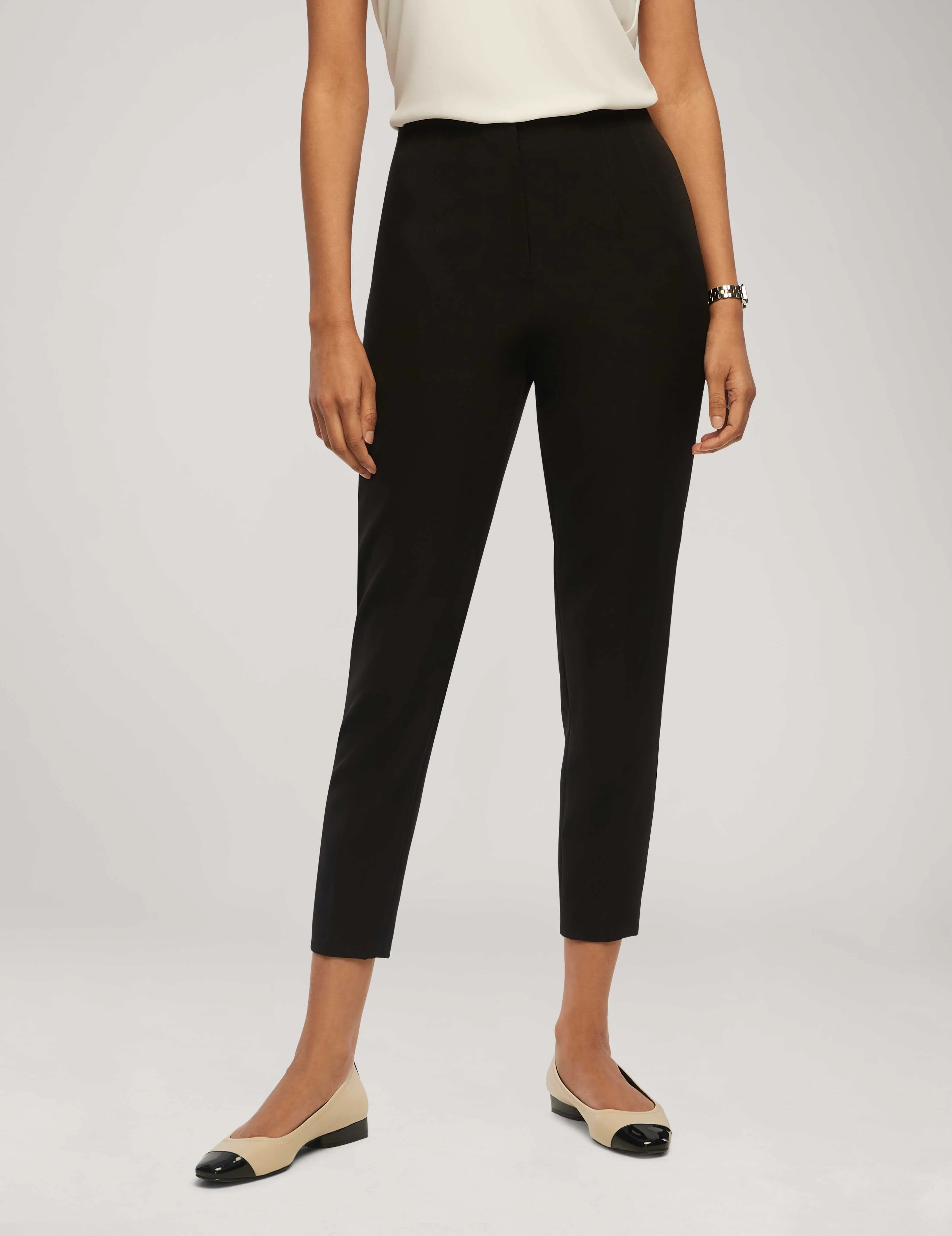 Anne Stretch Pleat Hollywood Waist Slim Ankle Pant- Sale