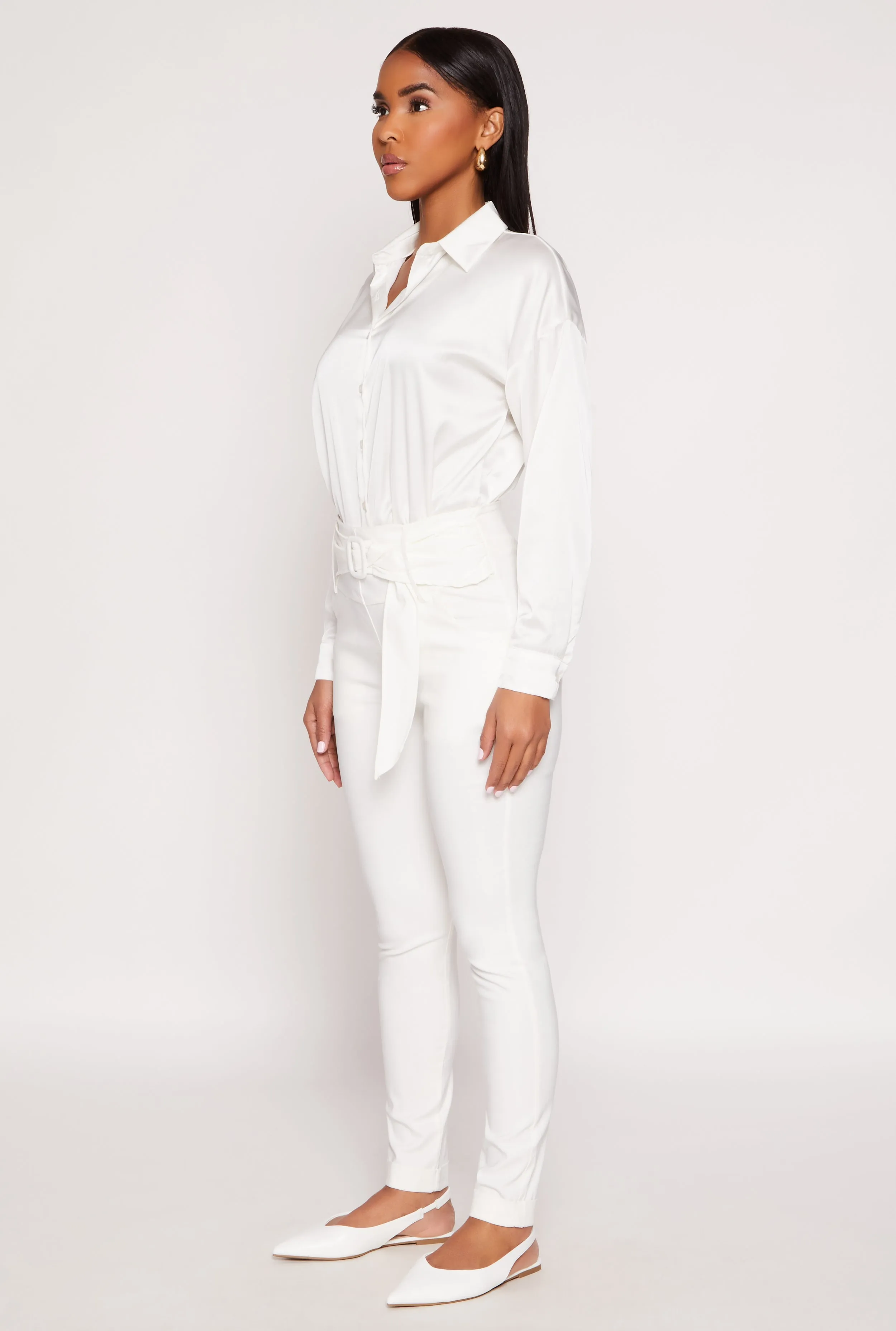 Belted Front Dress Pants