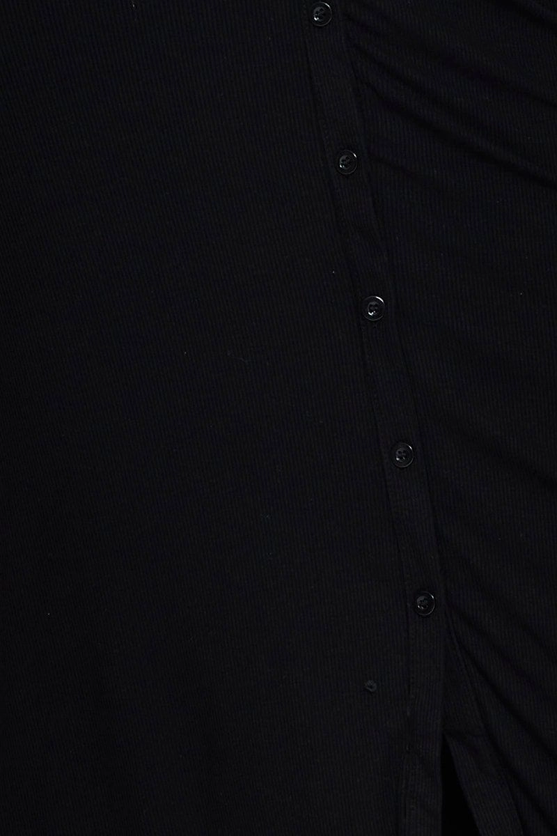 Black Maxi Dress Short Sleeve Evening