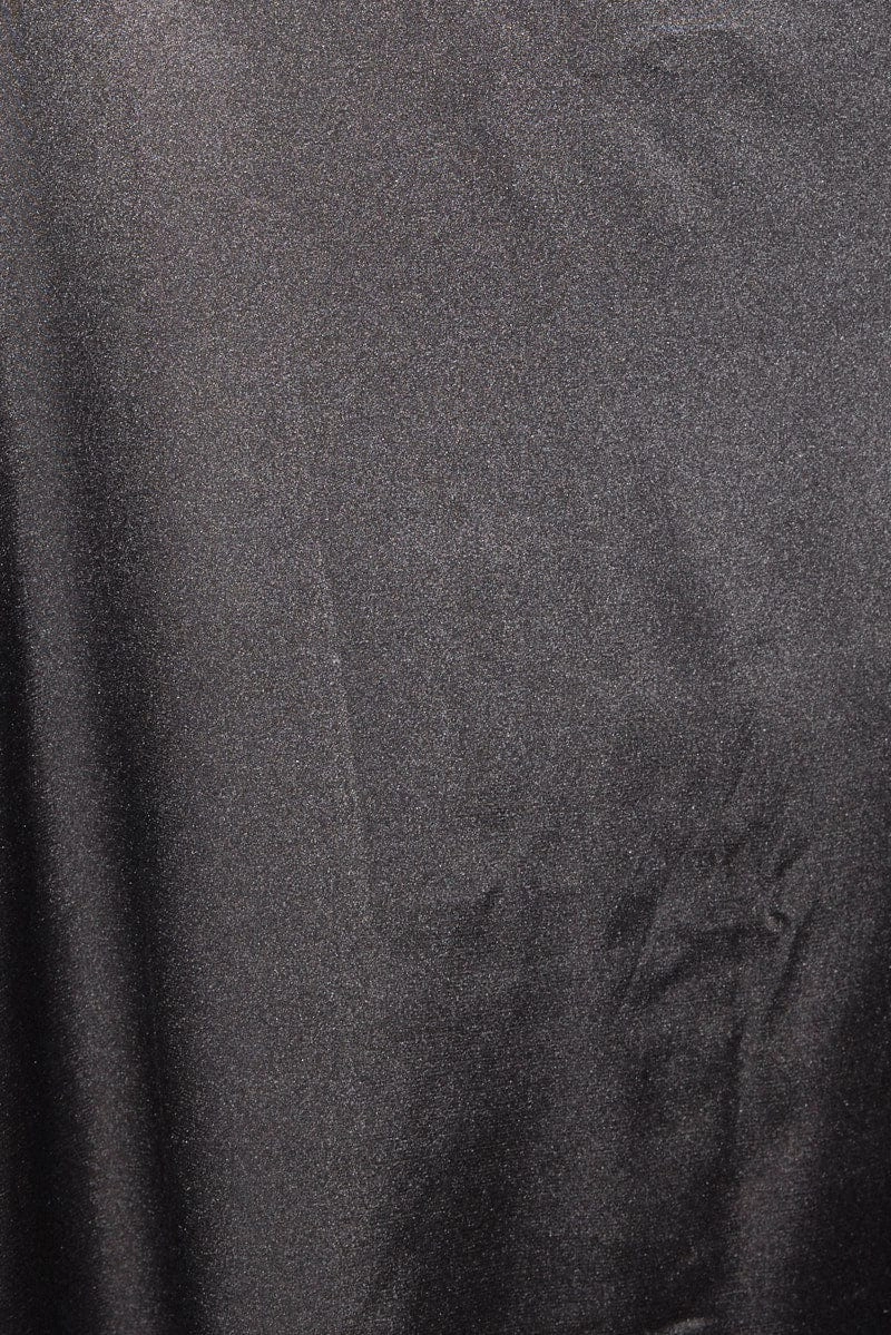 Black Midi Dress Satin