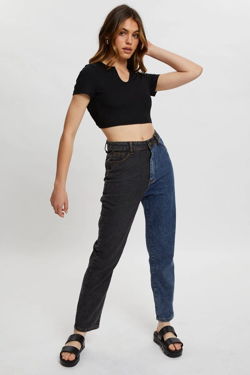 Black Tie Back Top Cut Out