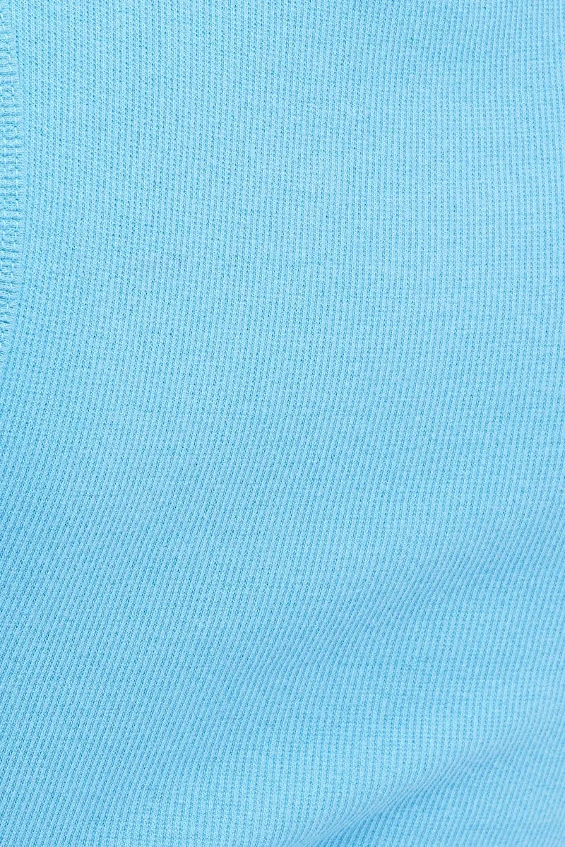 Blue Dress Sleeveless Scoop Neck