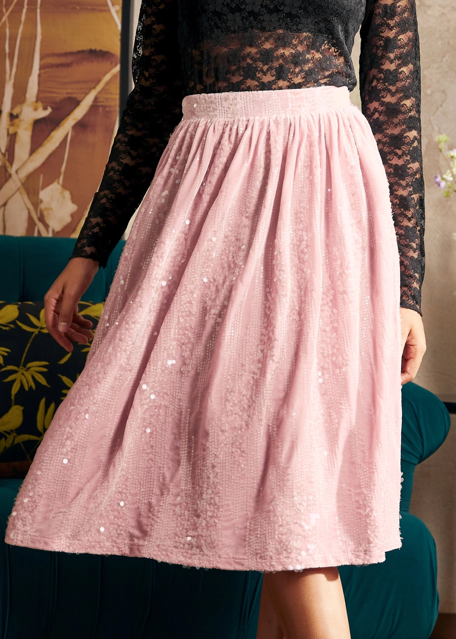 Blush of Dawn Dirndl Skirt