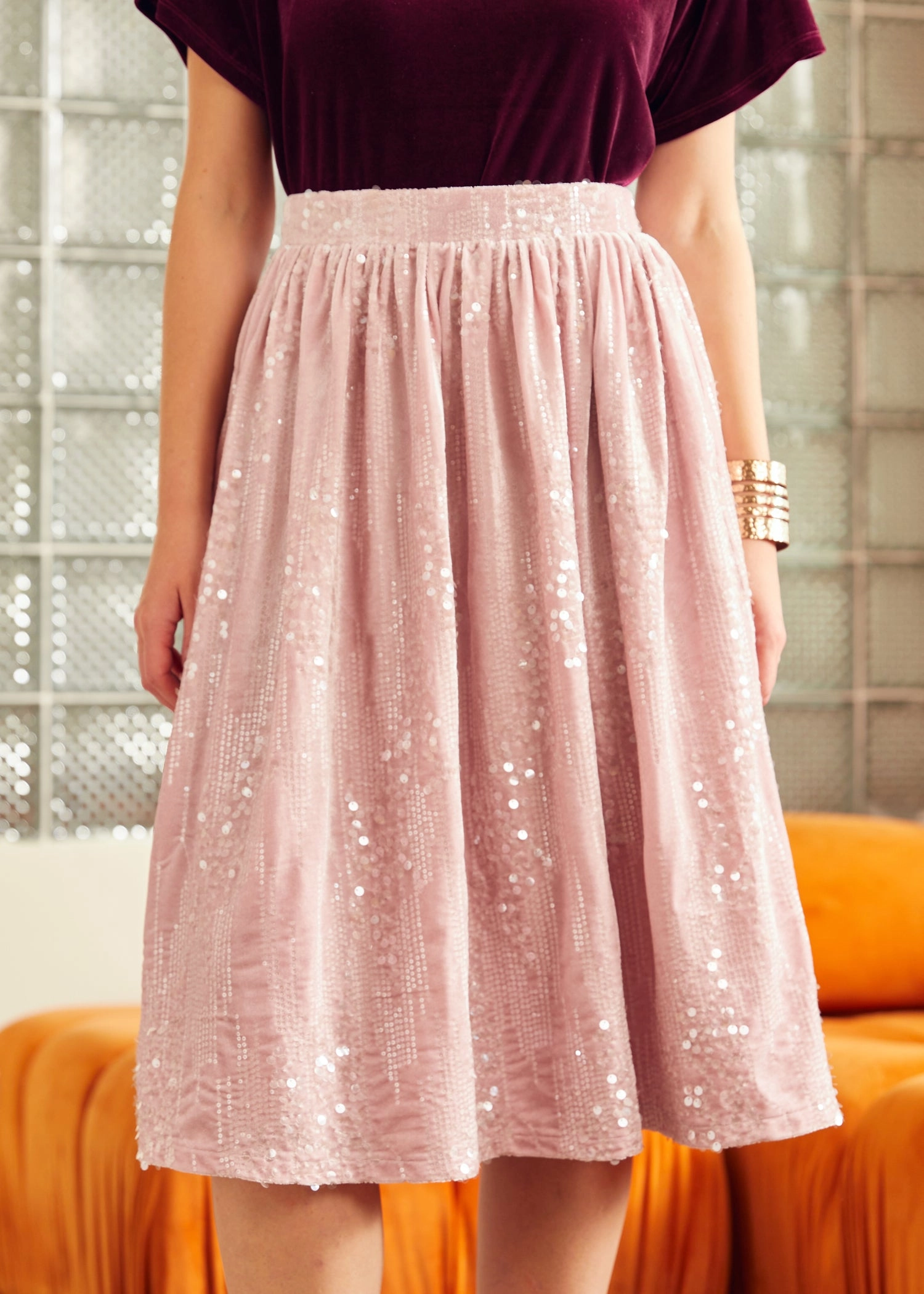 Blush of Dawn Dirndl Skirt