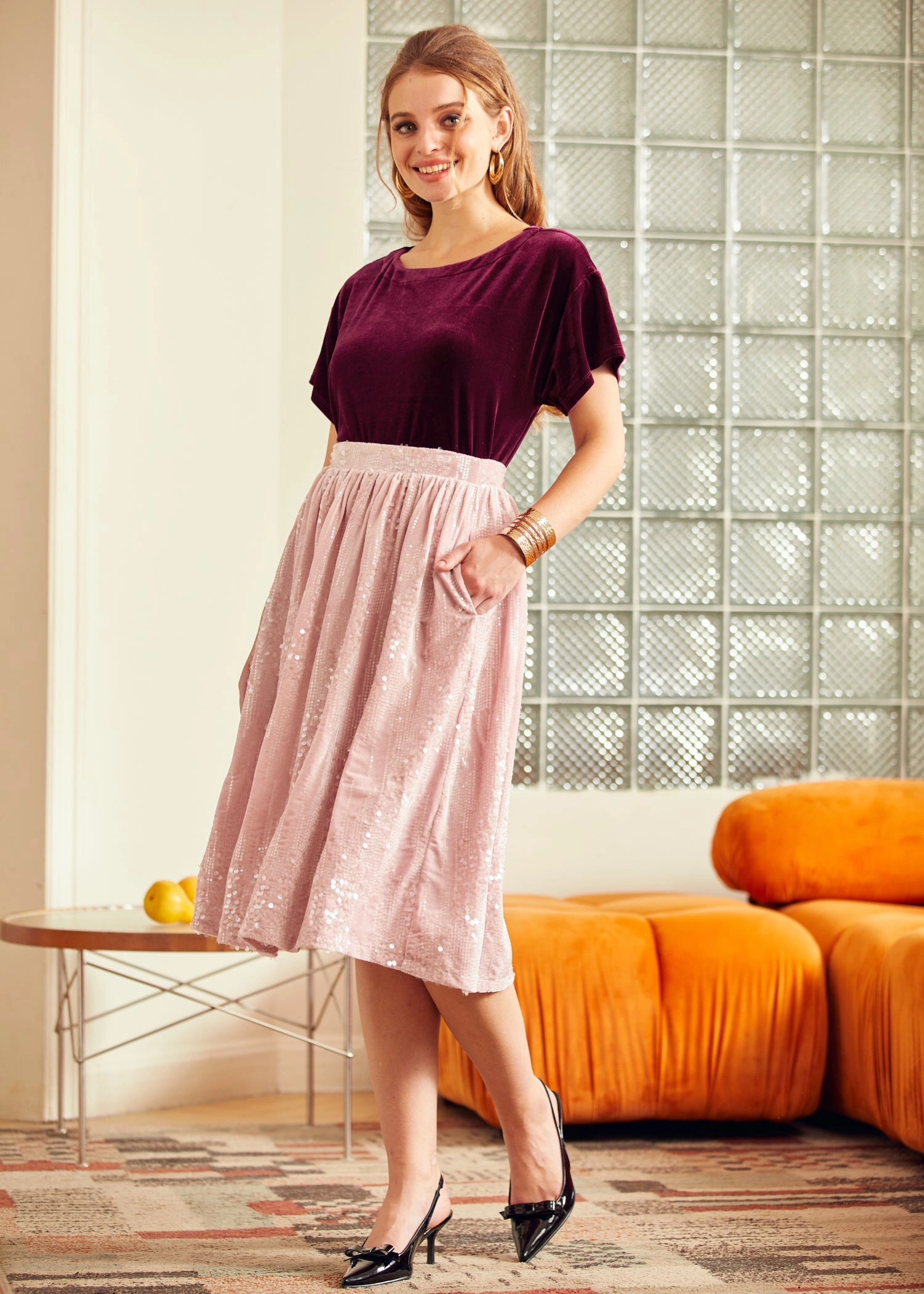 Blush of Dawn Dirndl Skirt