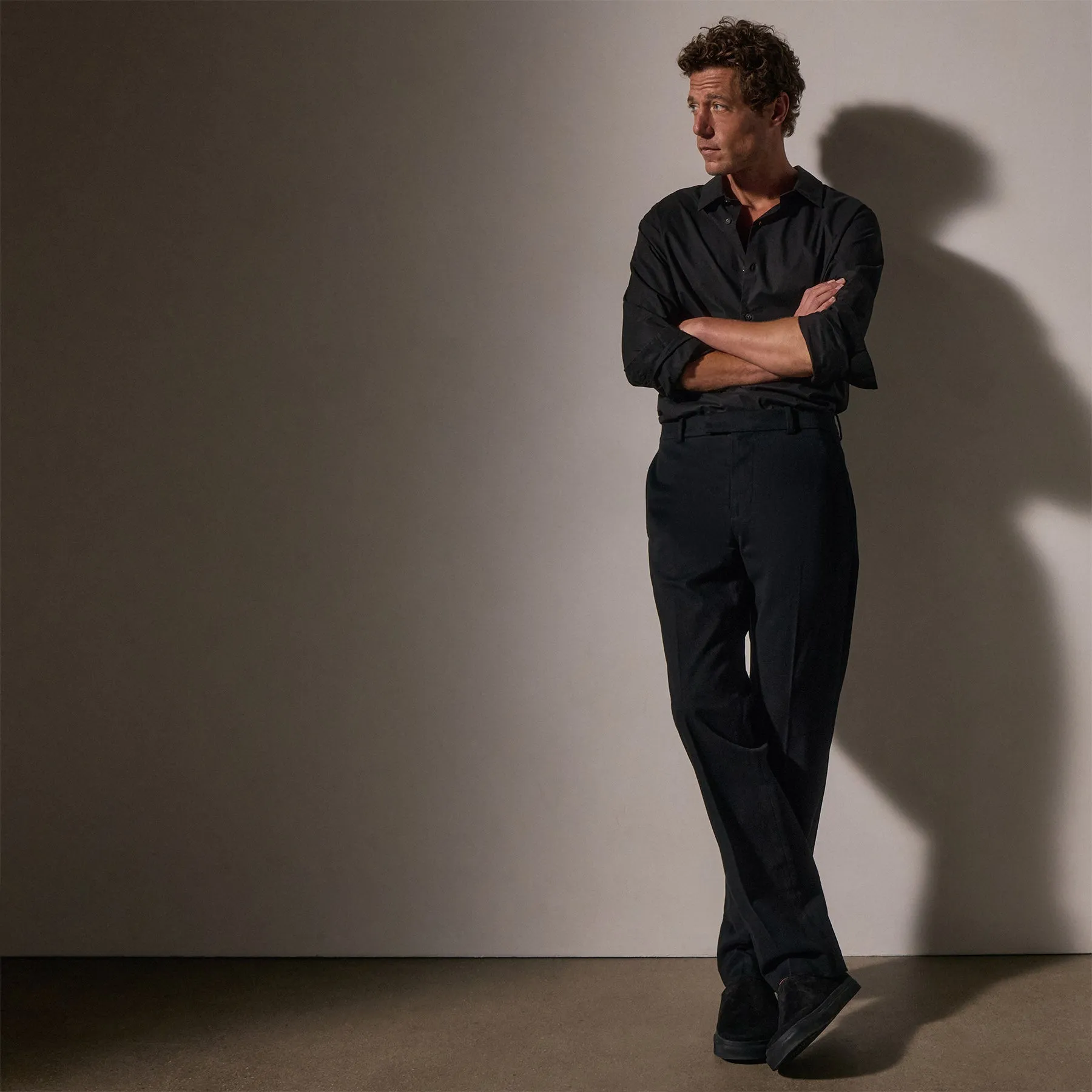 Cashmere Touch Twill Trouser - Black
