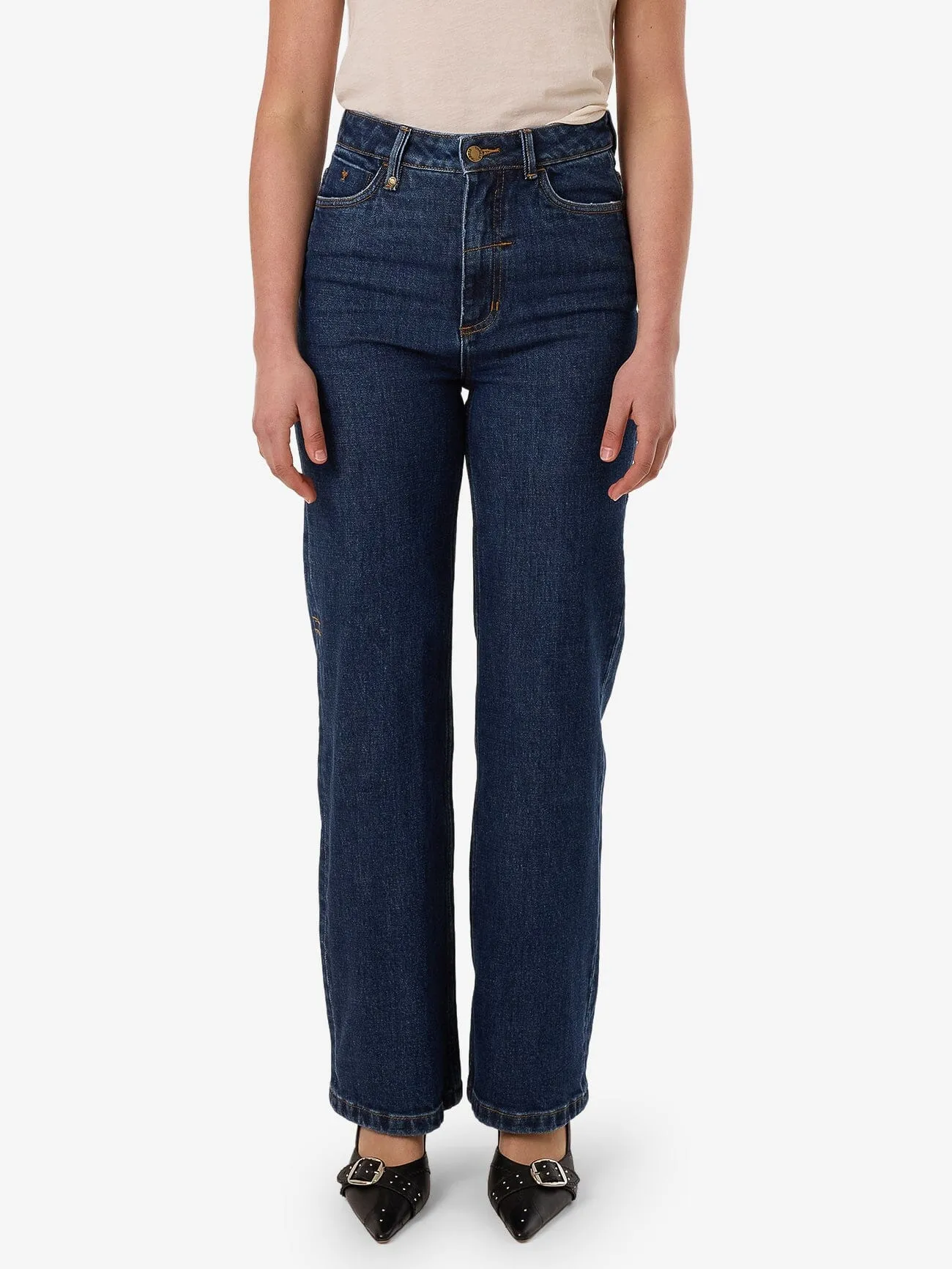 Cherry High Rise Stretch Jean - Rinsed Ink