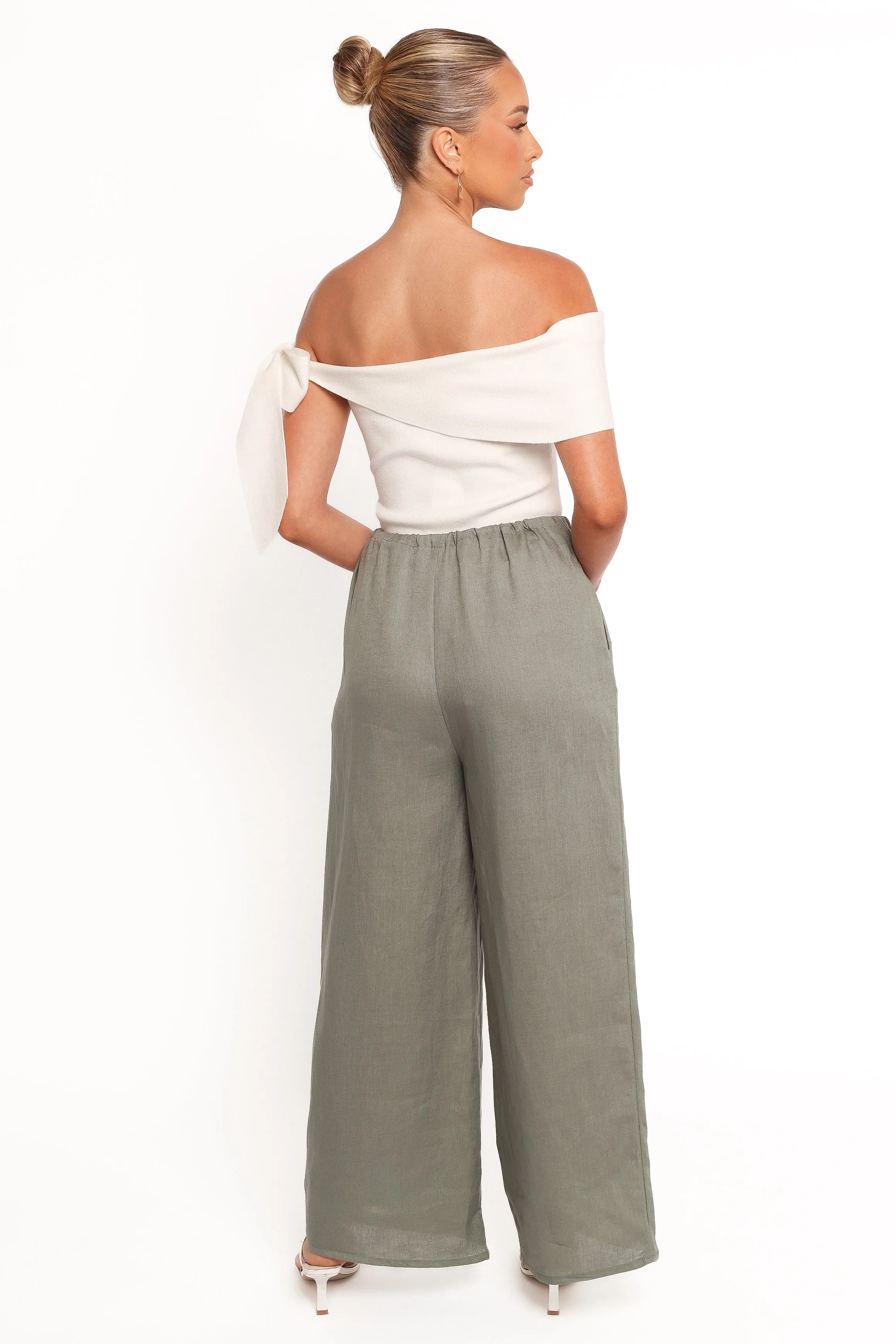 Clairo Linen Pant - Olive