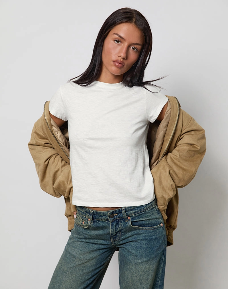 Clio Baggy Tee in Ivory