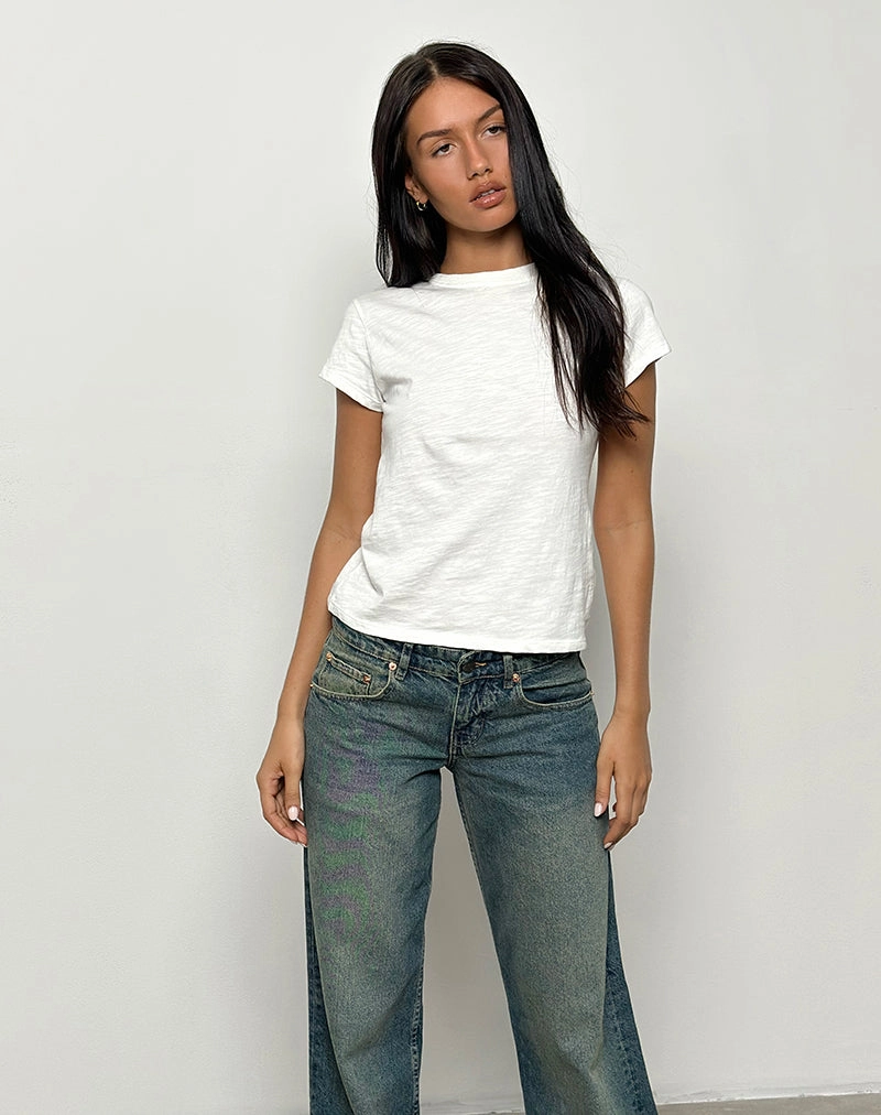 Clio Baggy Tee in Ivory