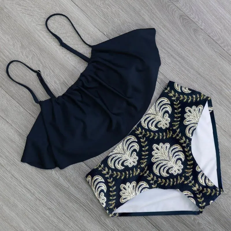 Cute Bikinis Women Swimwear High Waist Hula Honey Swimwear