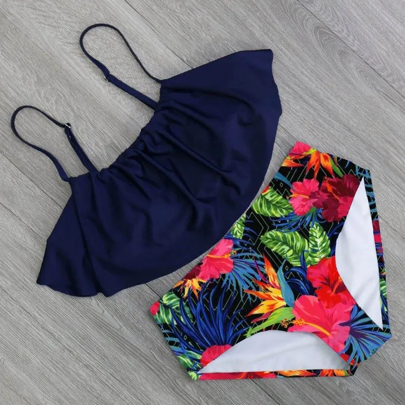 Cute Bikinis Women Swimwear High Waist Hula Honey Swimwear