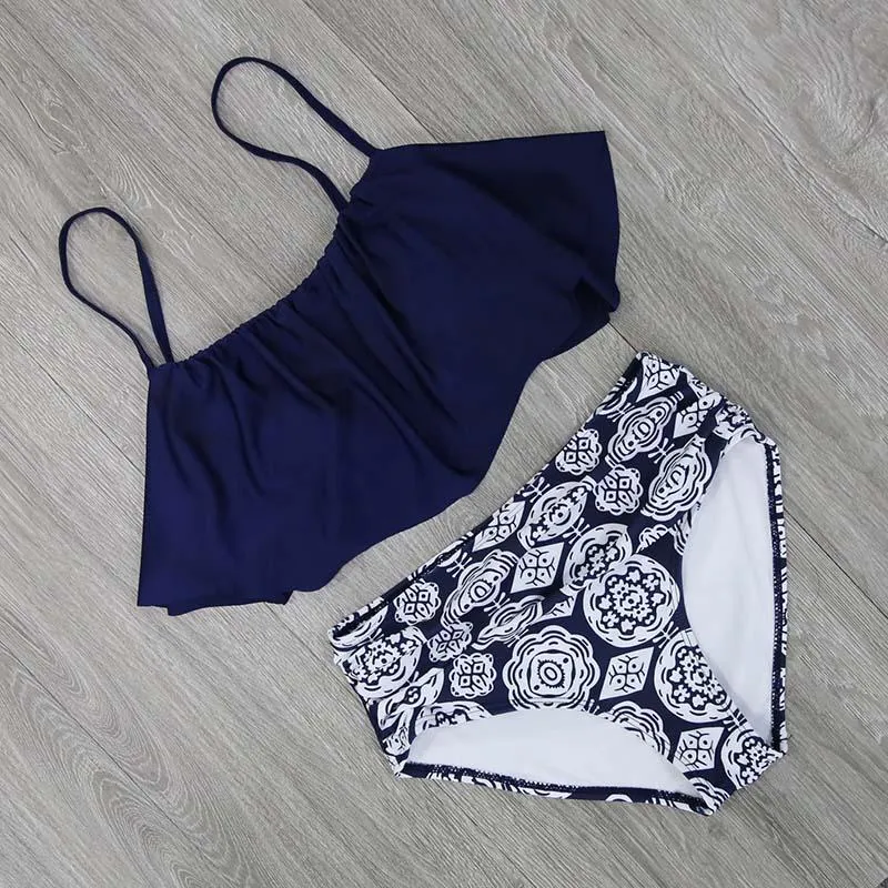 Cute Bikinis Women Swimwear High Waist Hula Honey Swimwear