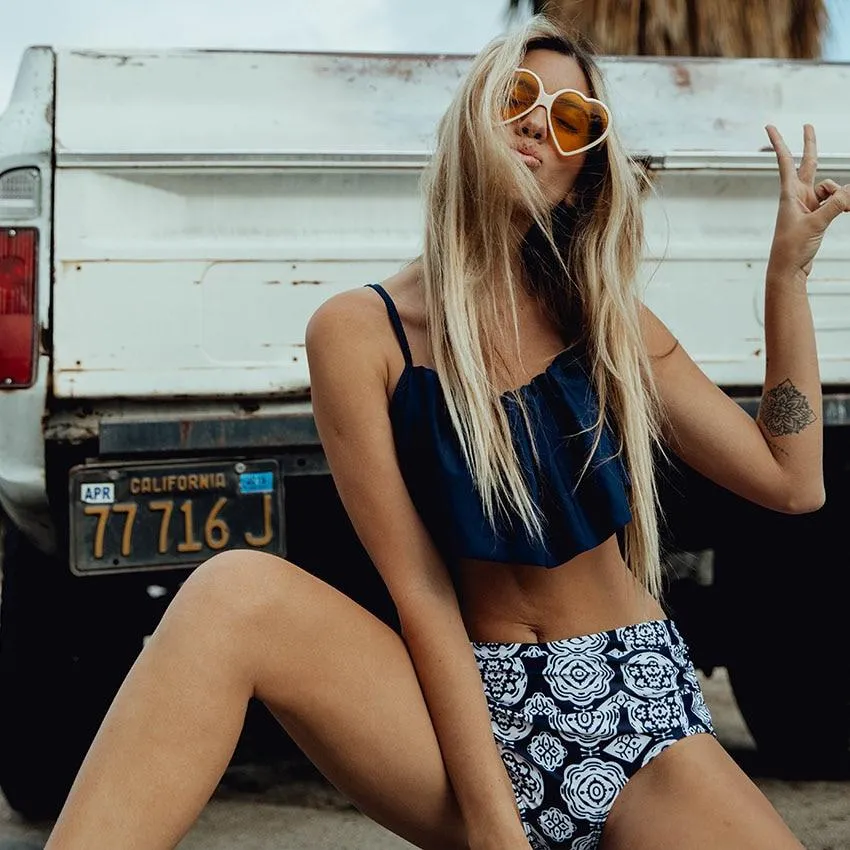 Cute Bikinis Women Swimwear High Waist Hula Honey Swimwear