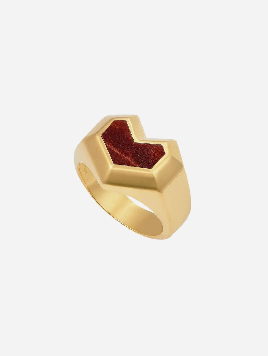 Daryl 18k Gold Plated Ring | Red Tiger Eye