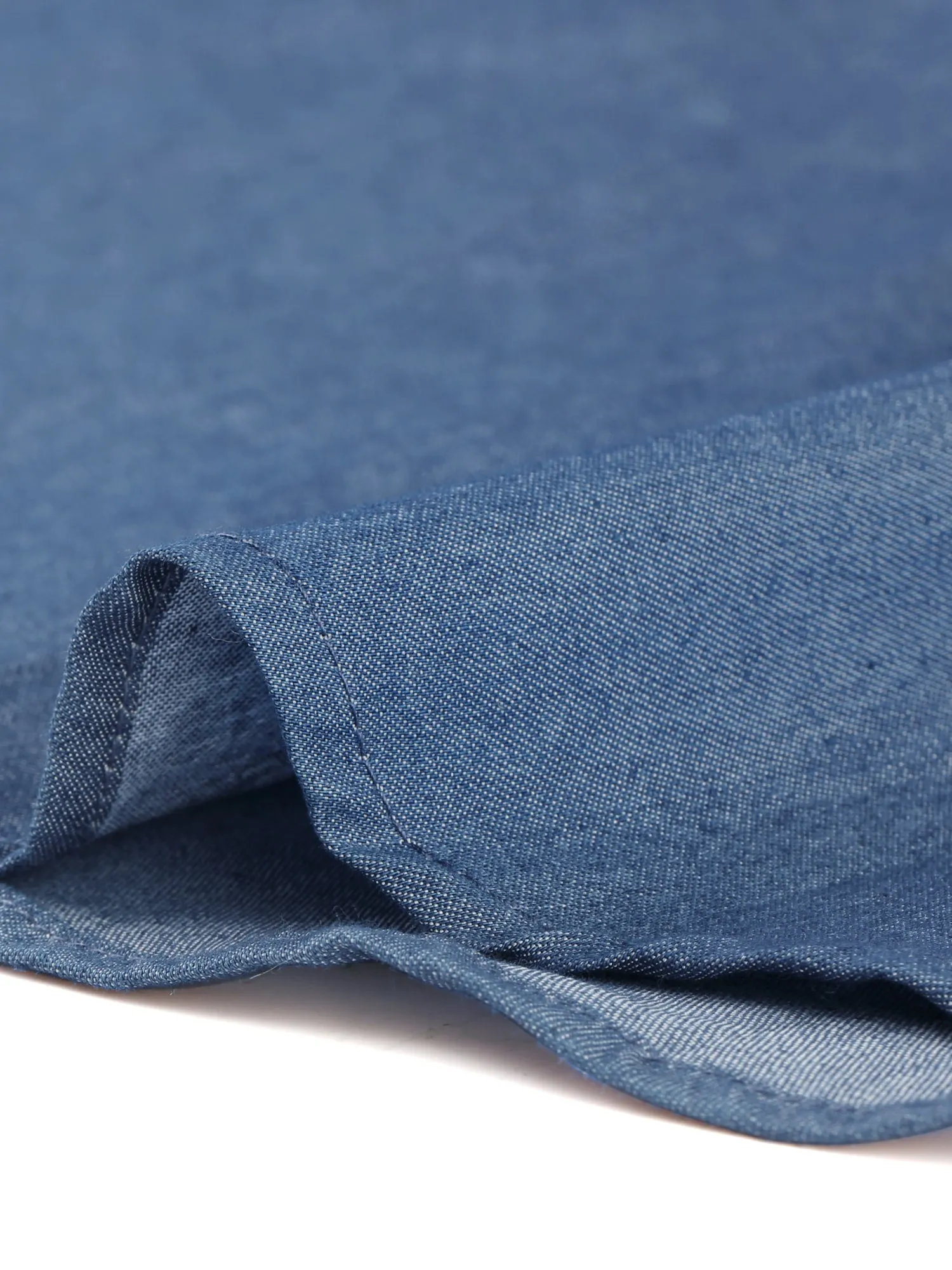 Denim Button Down Sleeveless Lapel V Neck Chambray Tunic Top