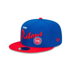 Detroit Pistons Vintage Script 9FIFTY Snapback