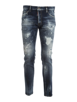 Dsquared2 Distressed Slim-Cut Jeans