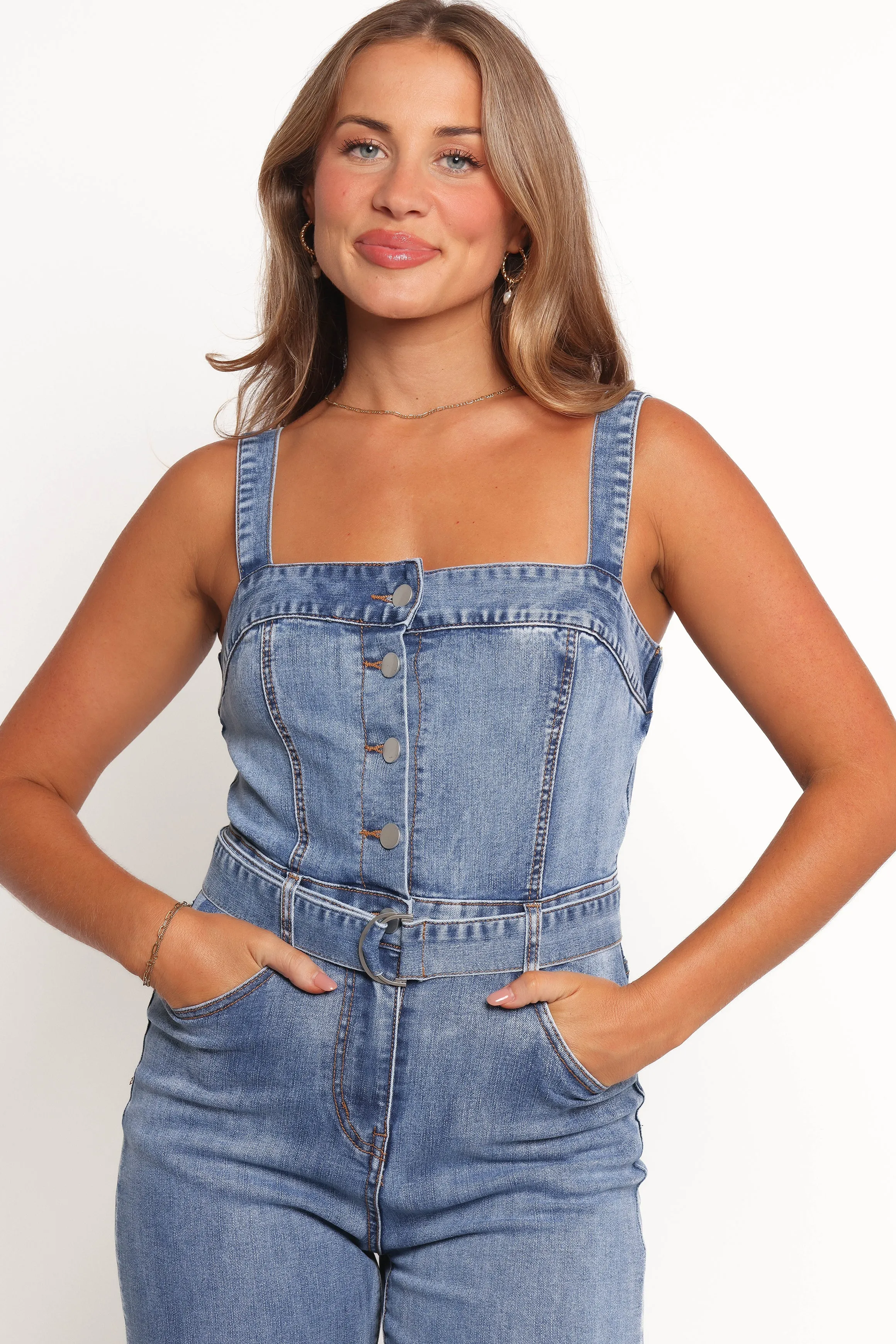 Edan Denim Jumpsuit - Denim