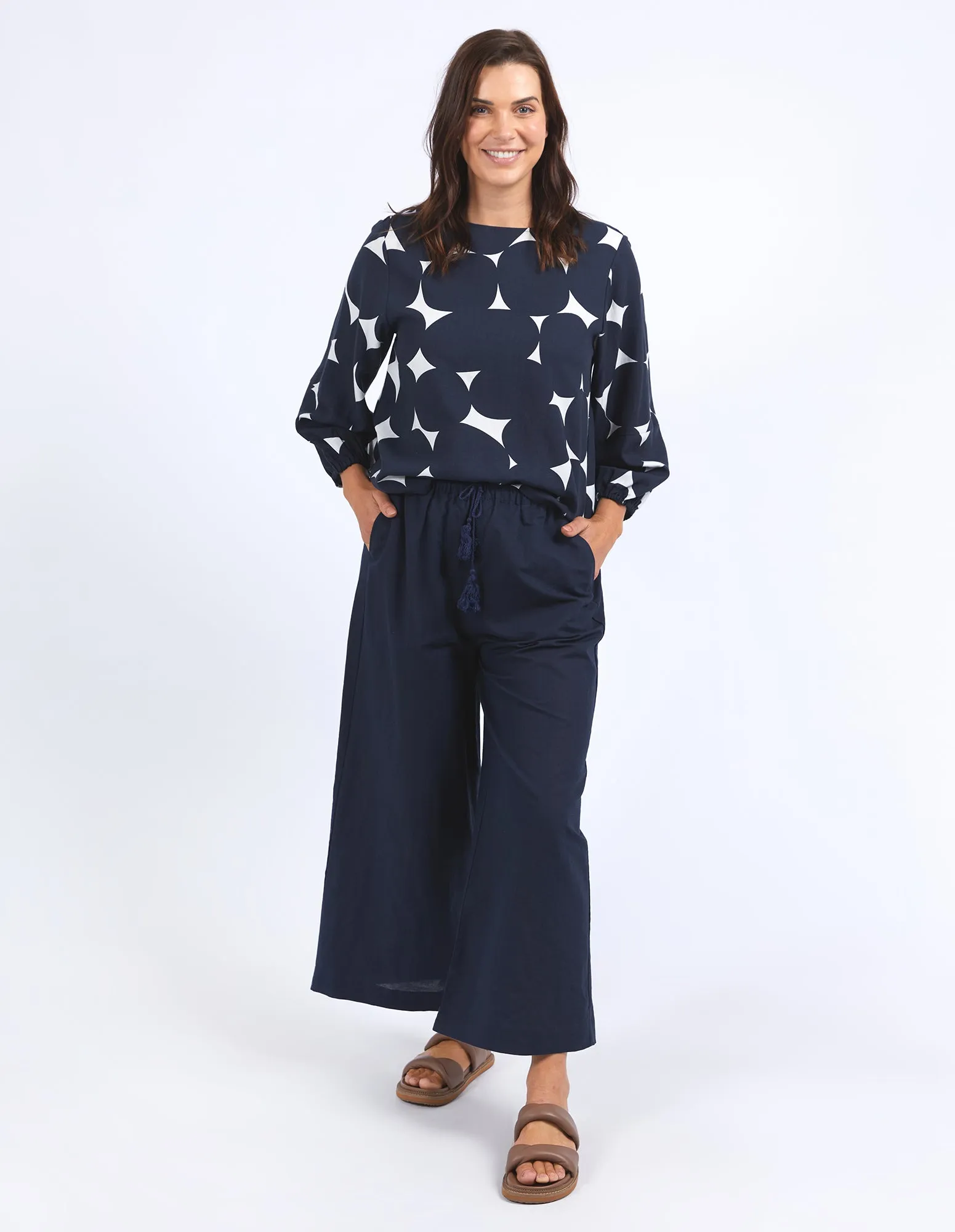 Elm Demi Spot Top Spot Print