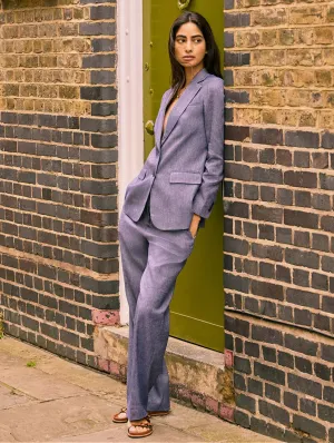 Giselle Linen & Cotton Blend Trousers | Indigo