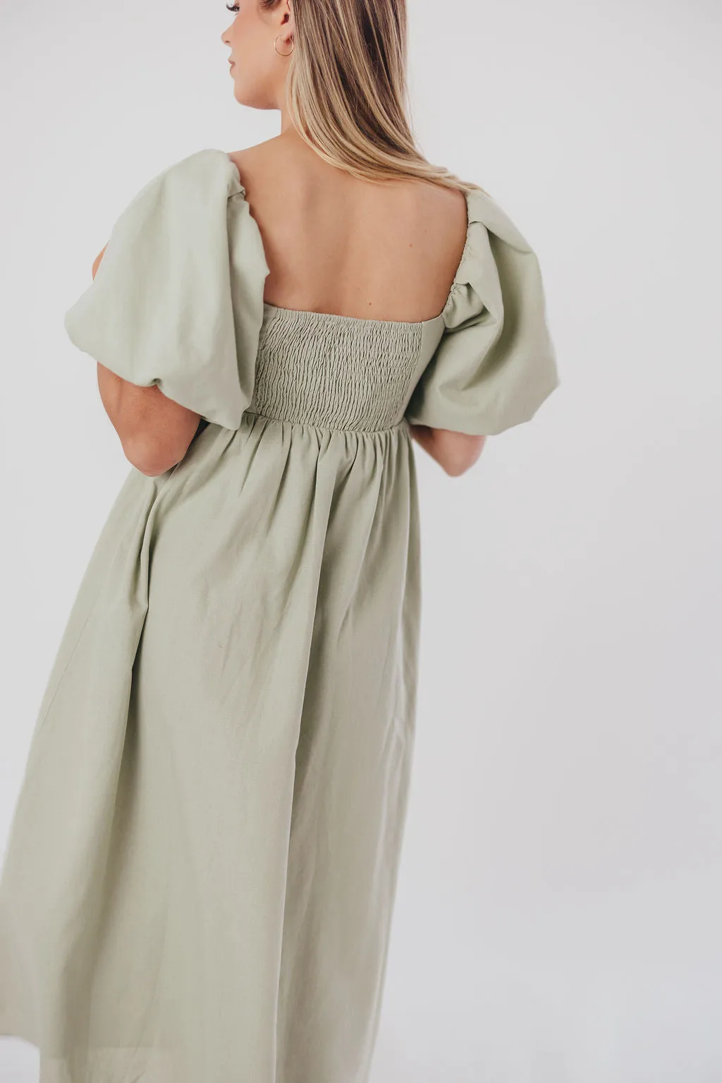 Hamilton Midi Dress in Olive - Bump Friendly (S-2XL)