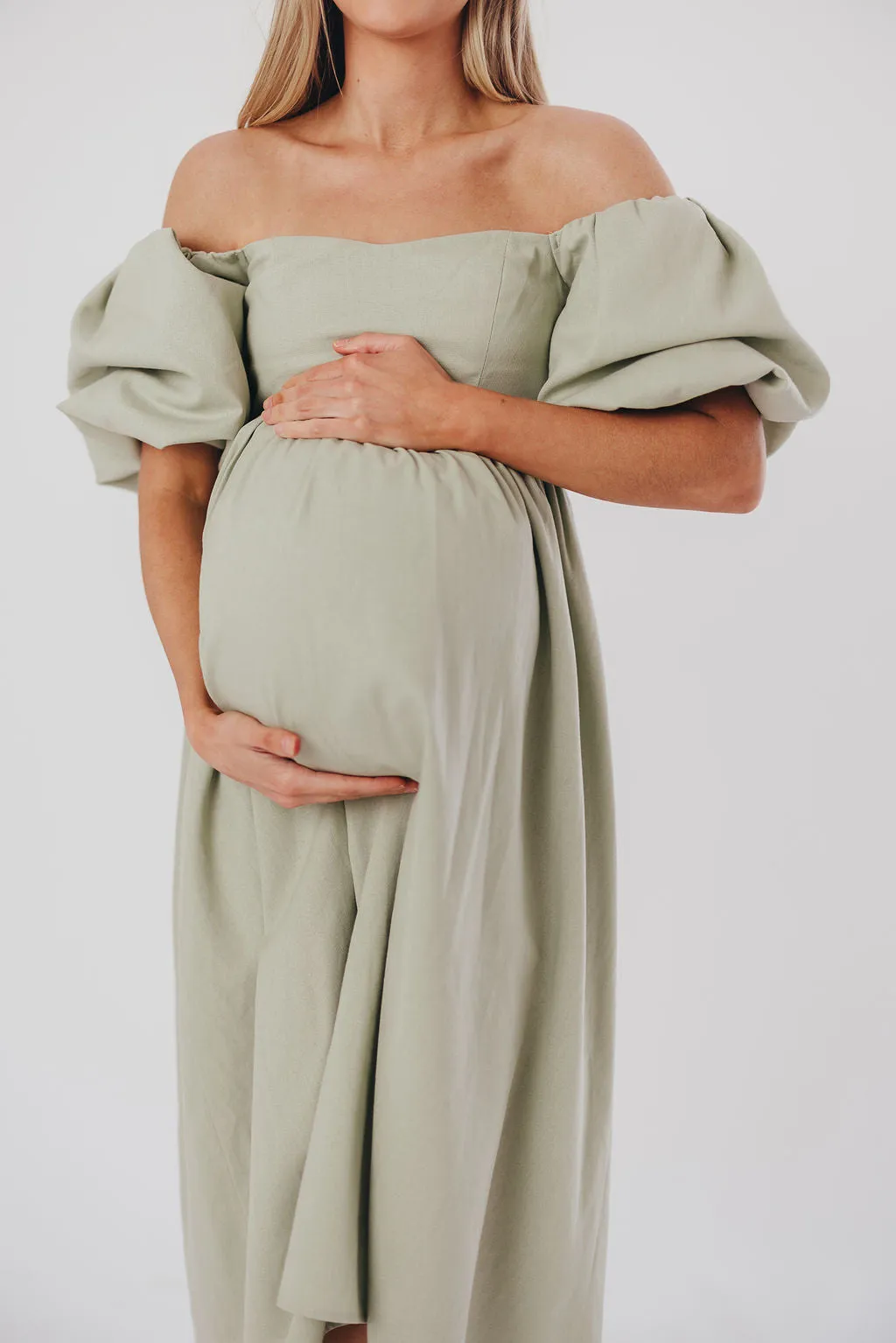 Hamilton Midi Dress in Olive - Bump Friendly (S-2XL)
