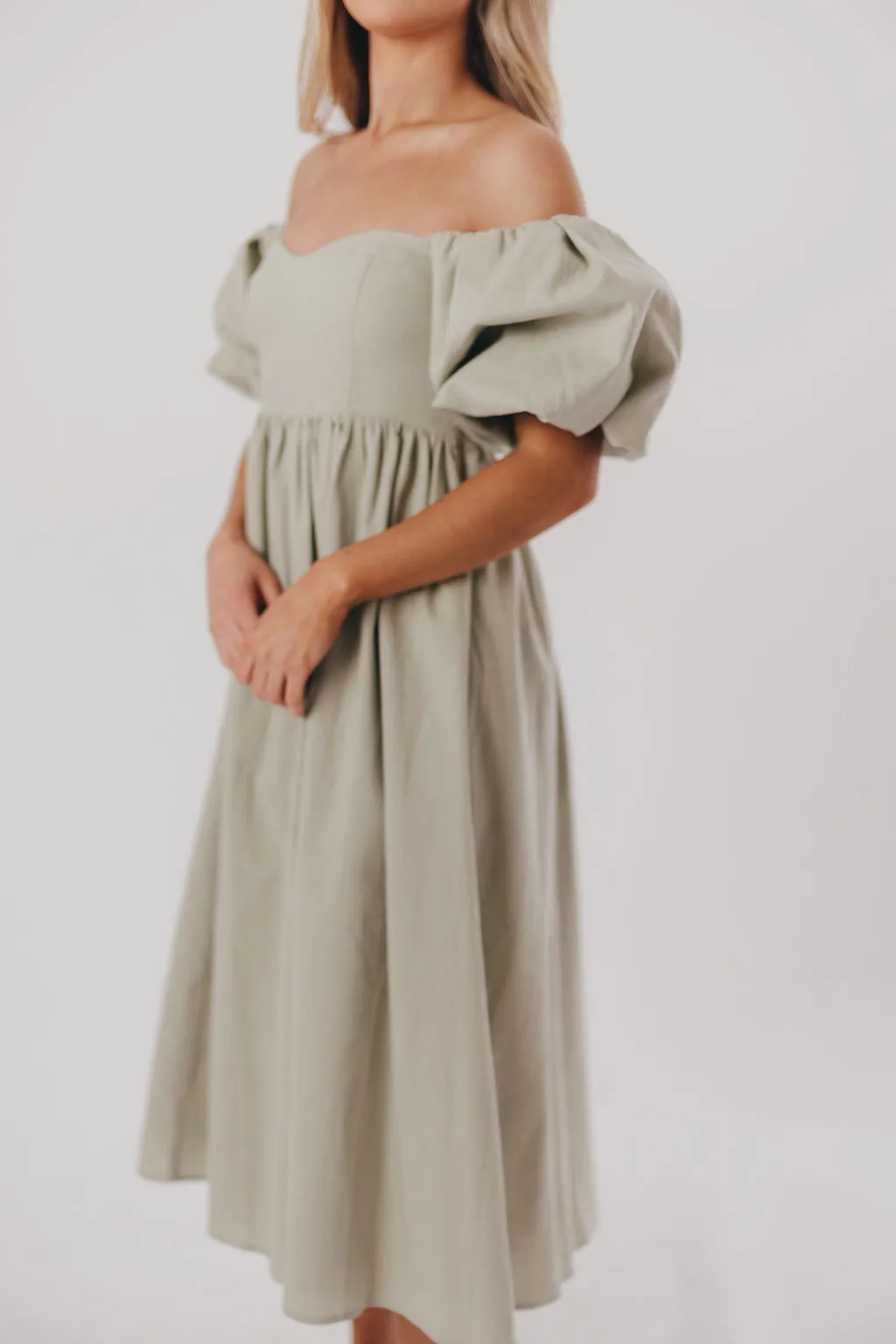 Hamilton Midi Dress in Olive - Bump Friendly (S-2XL)