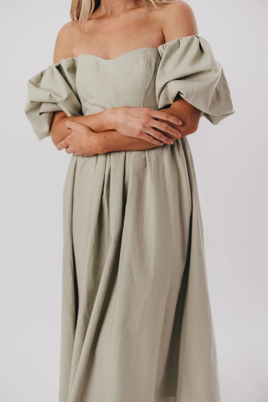 Hamilton Midi Dress in Olive - Bump Friendly (S-2XL)