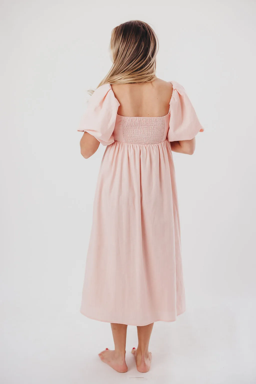Hamilton Midi Dress in Pink - Bump Friendly (S-2XL)