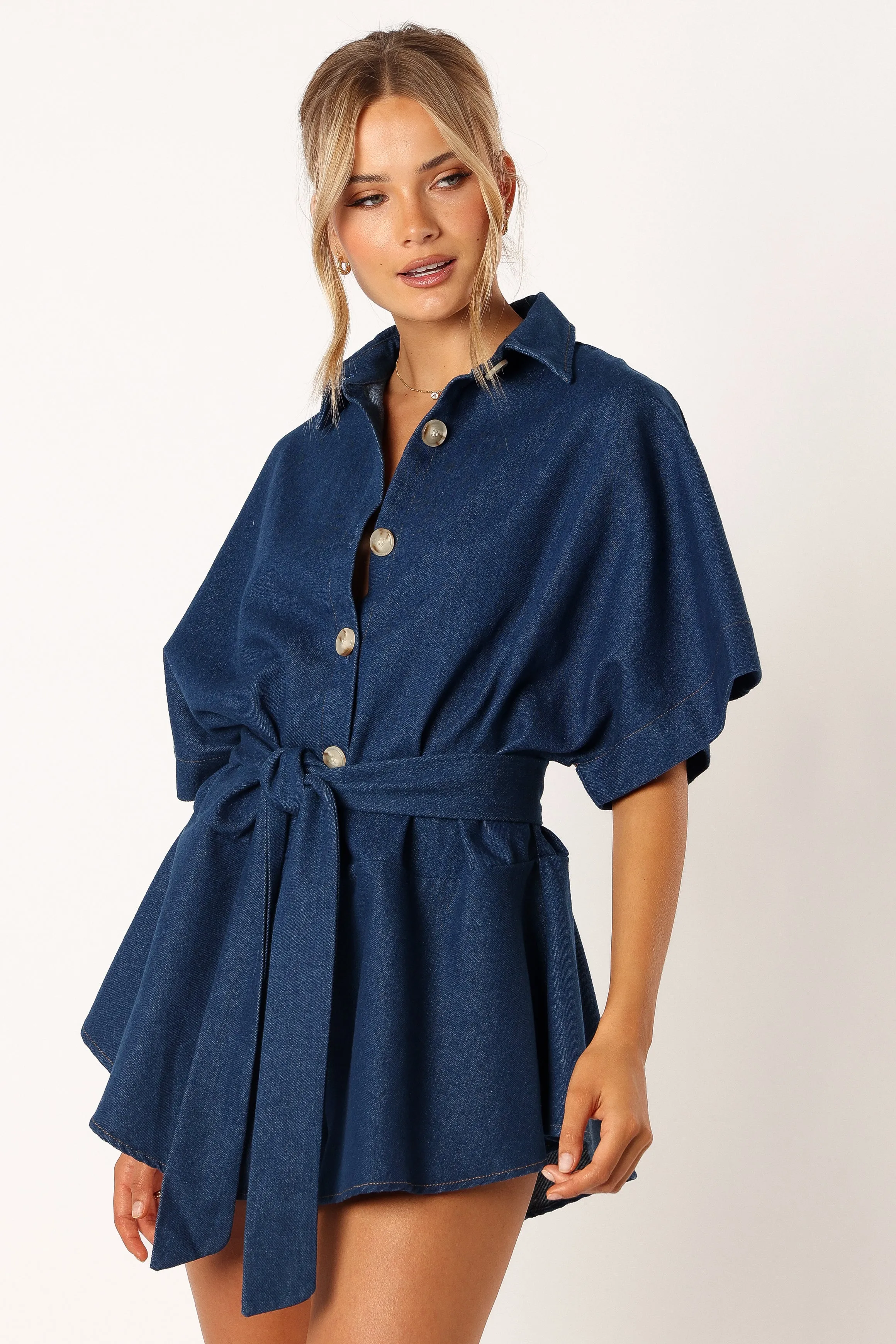 Harriette Playsuit - Dark Denim