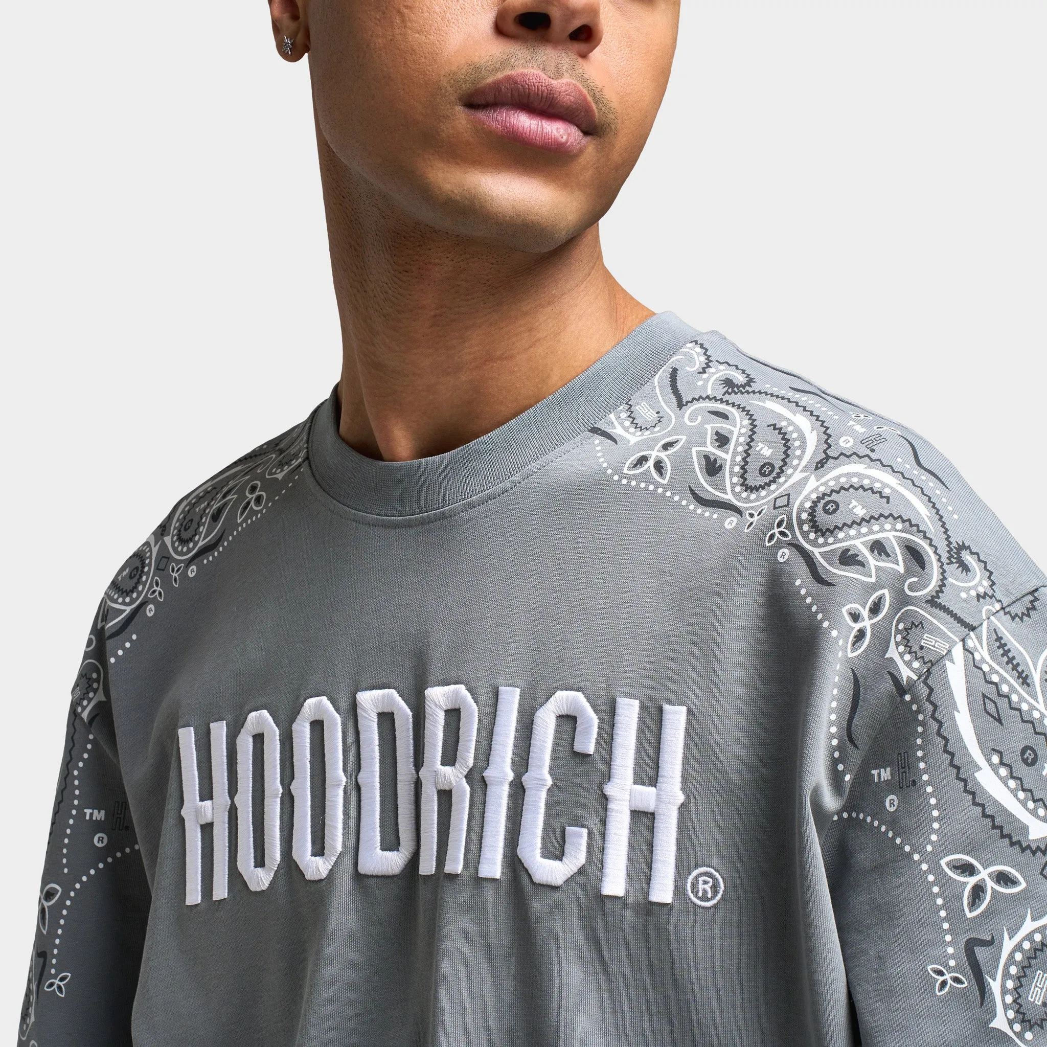 Hoodrich Motif Oversized Graphic T-Shirt Monument / White - Lava Smoke