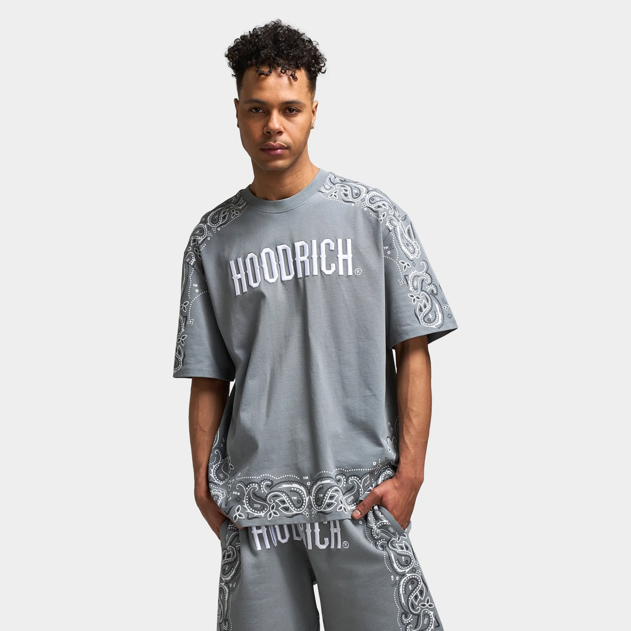 Hoodrich Motif Oversized Graphic T-Shirt Monument / White - Lava Smoke