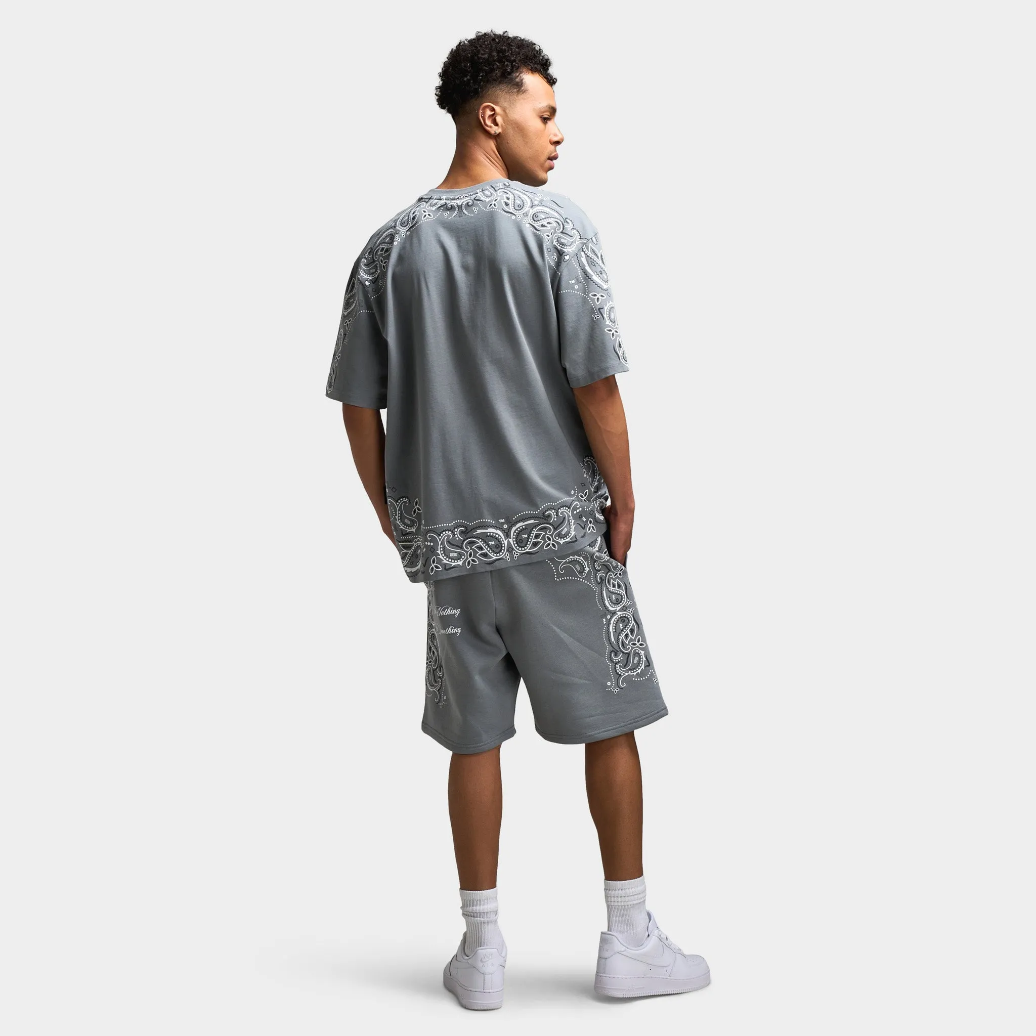 Hoodrich Motif Oversized Graphic T-Shirt Monument / White - Lava Smoke