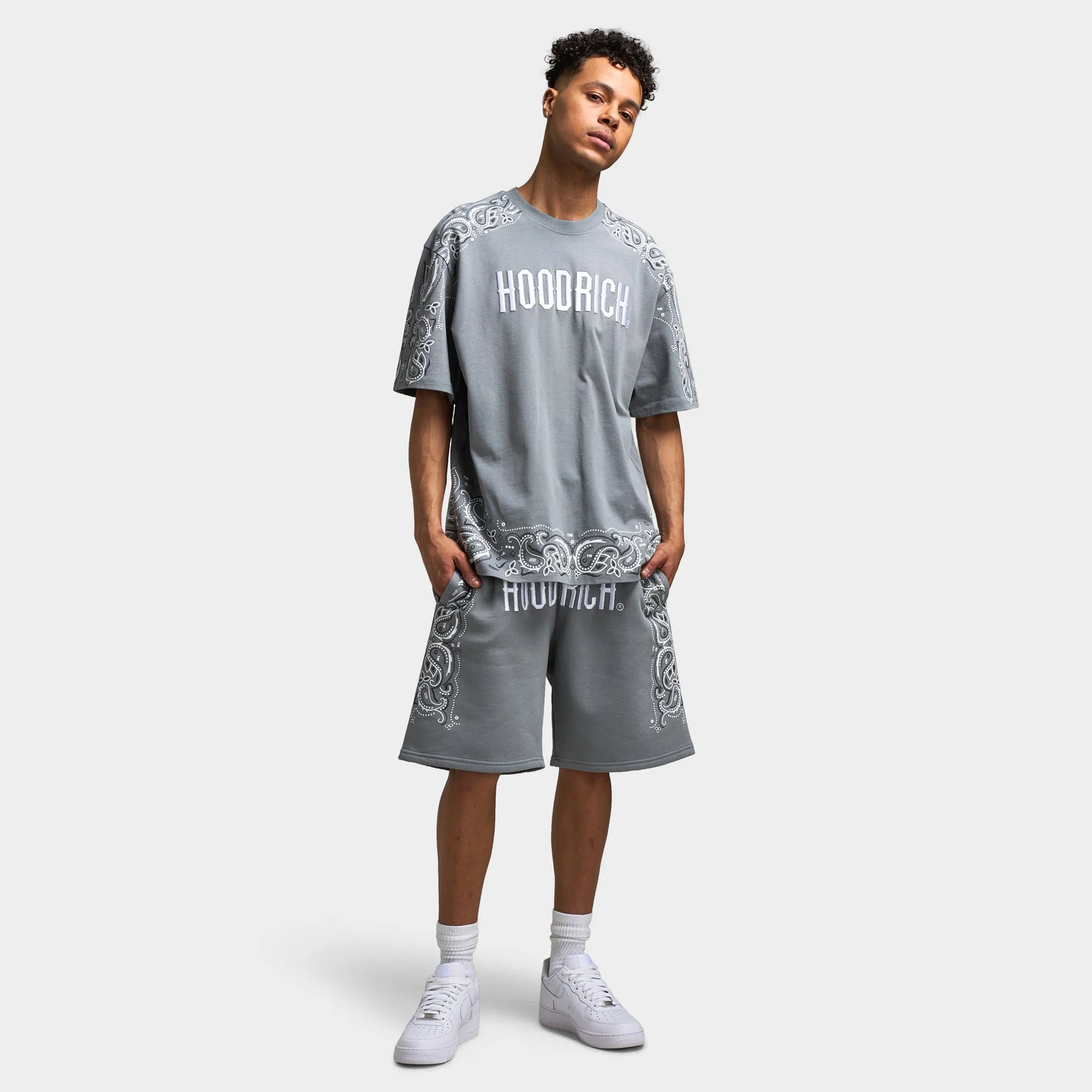 Hoodrich Motif Oversized Graphic T-Shirt Monument / White - Lava Smoke