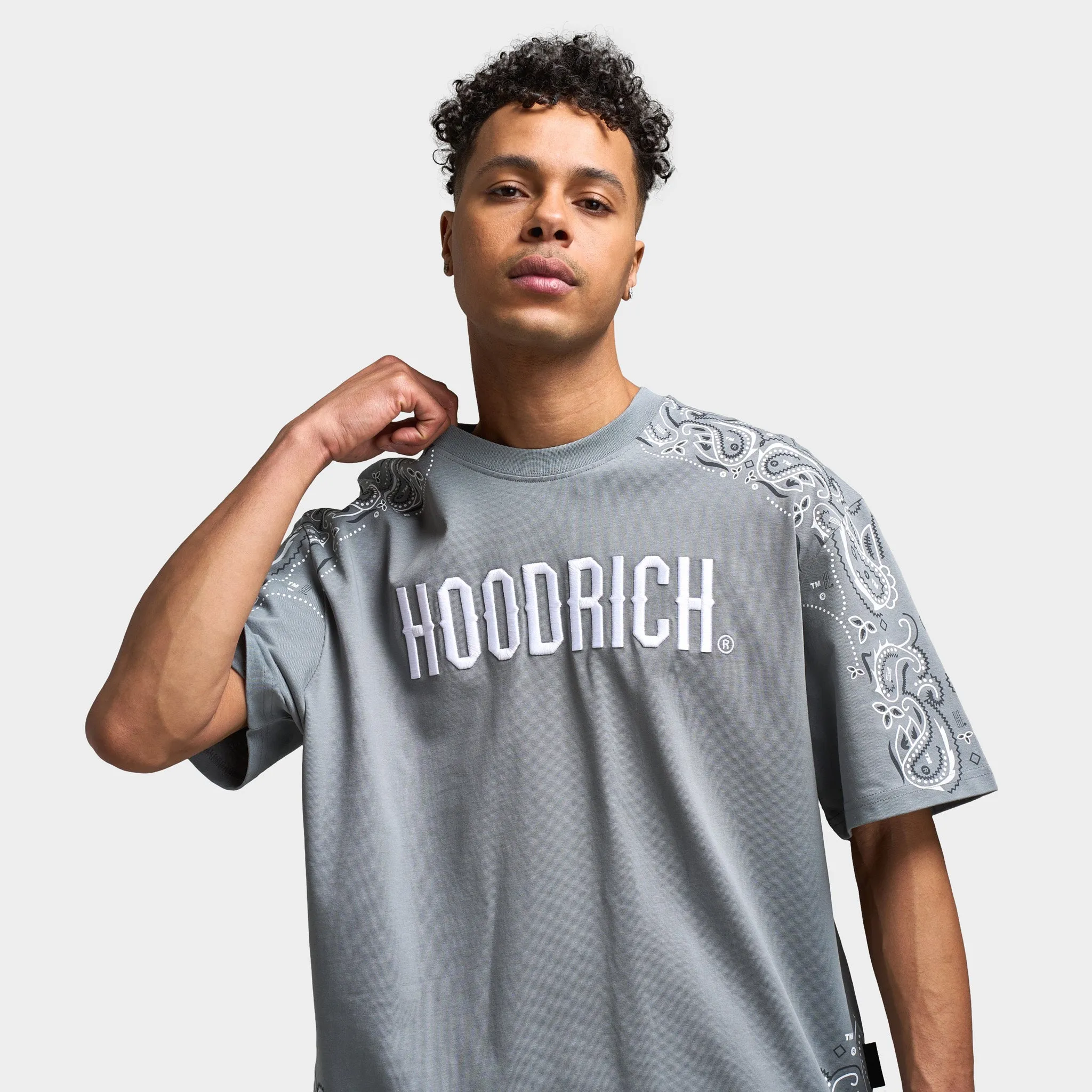 Hoodrich Motif Oversized Graphic T-Shirt Monument / White - Lava Smoke