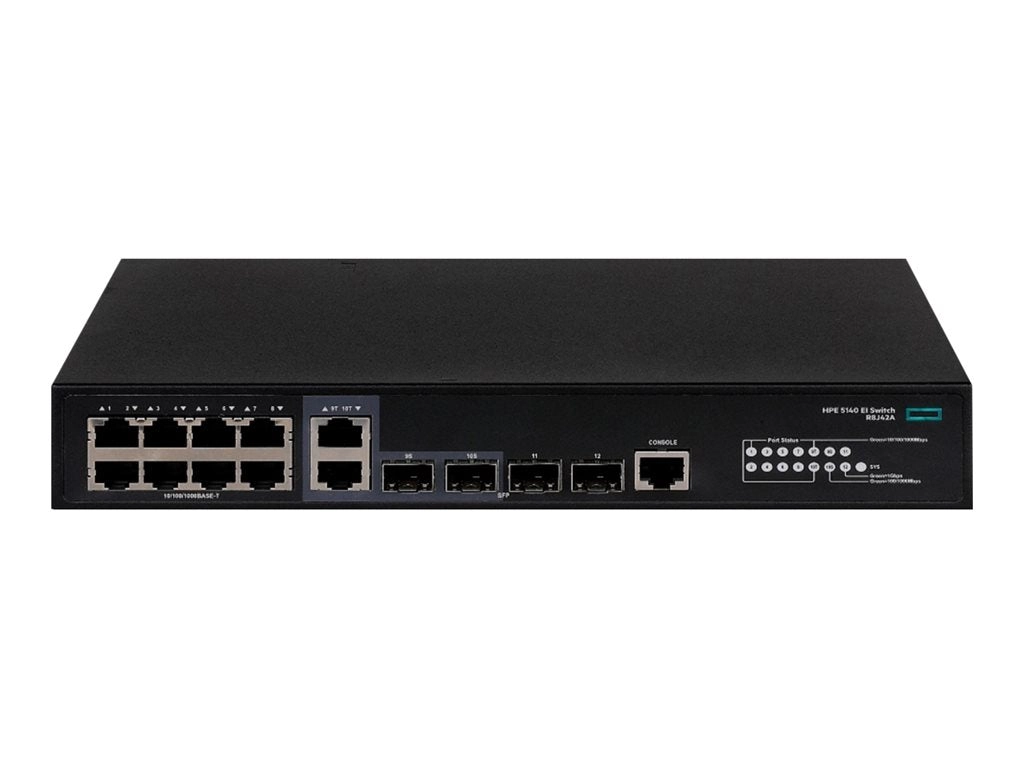 HPE FlexNetwork 5140 8G 2SFP 2XGT Combo EI - Switch - L3 - smart - 8 x 10/100/1000   2 x 1 Gigabit / 10 Gigabit SFP    2 x combo R8J42A#B2E
