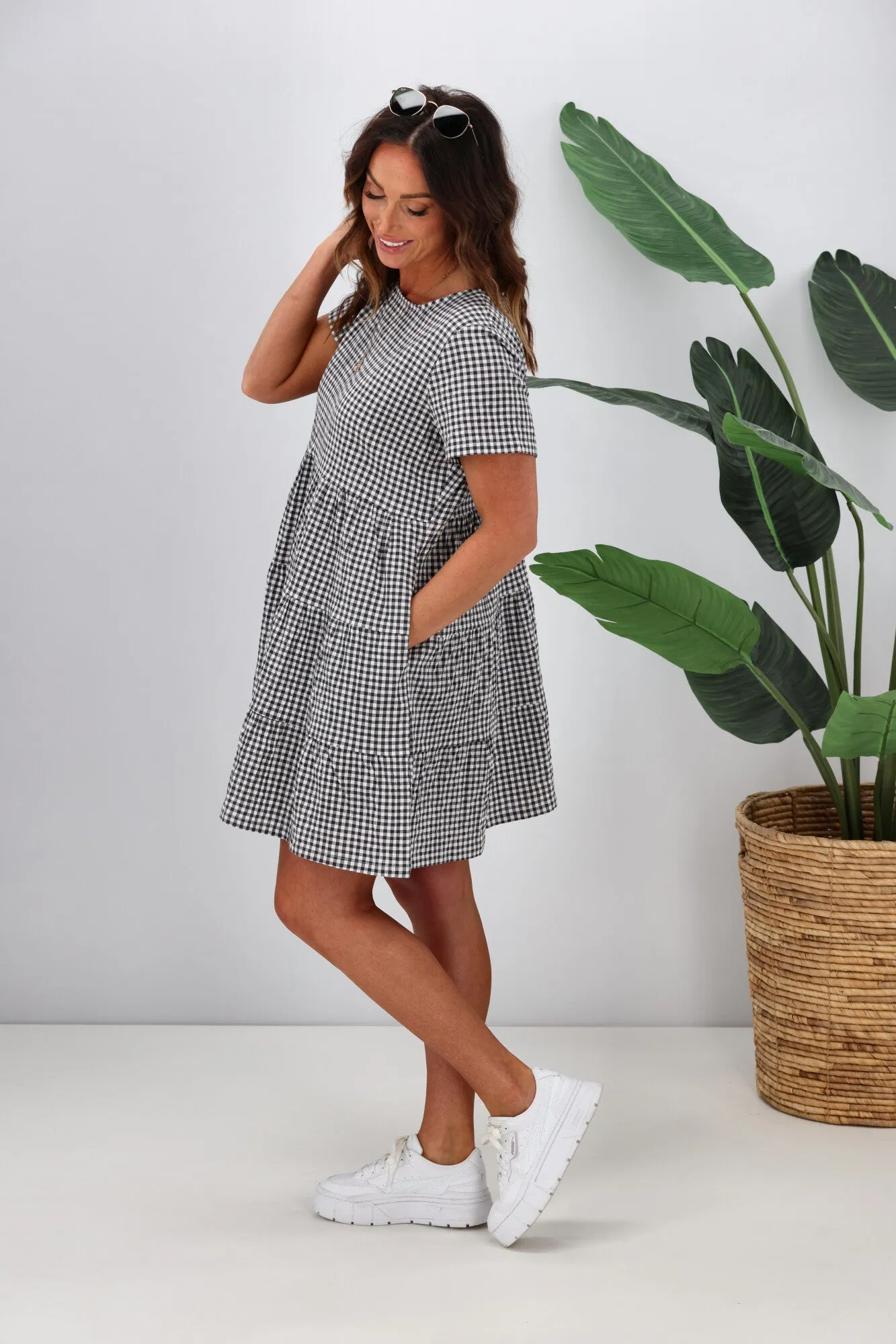 Huffer Catalina Milly Dress Black/Ivory