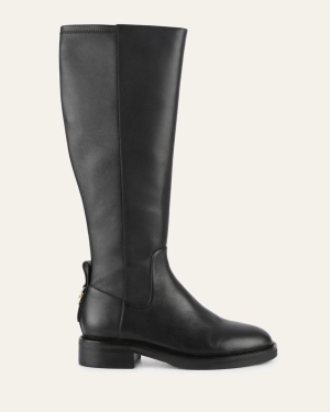 JAIDA KNEE BOOTS BLACK LEATHER