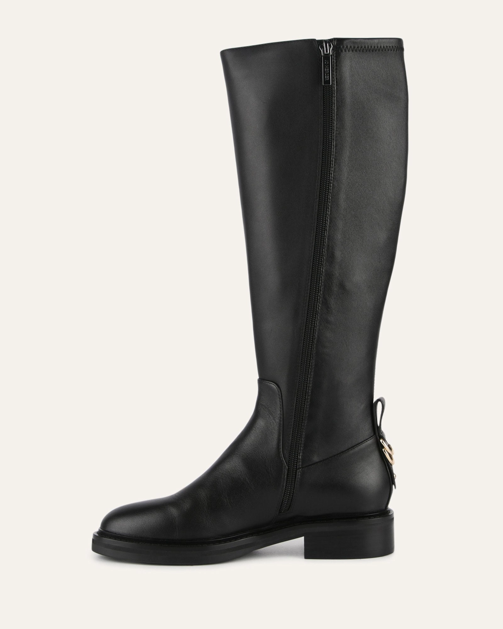 JAIDA KNEE BOOTS BLACK LEATHER