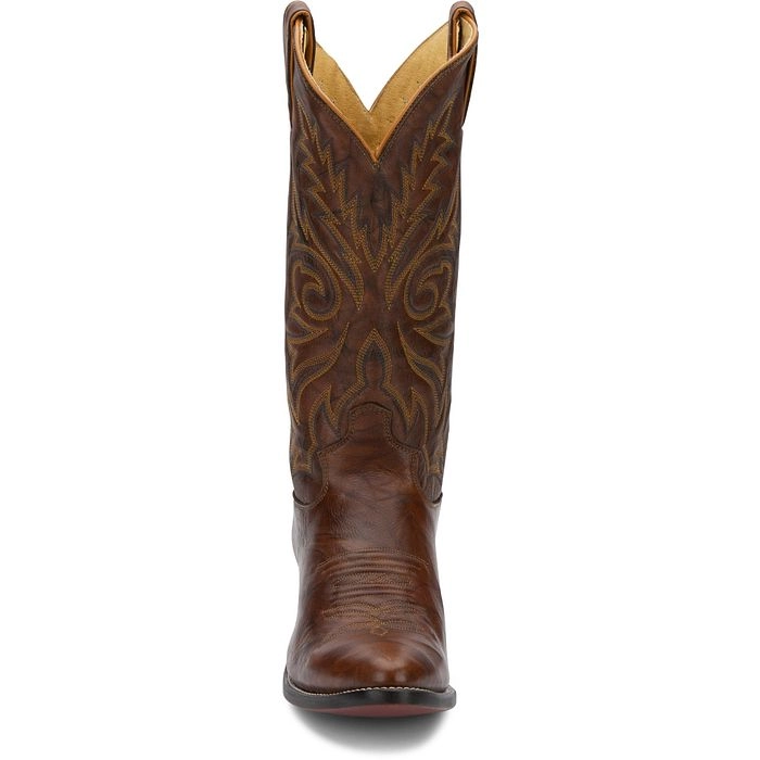Justin Boots 1560 Elmer in Chestnut Mens Cowboy Boots