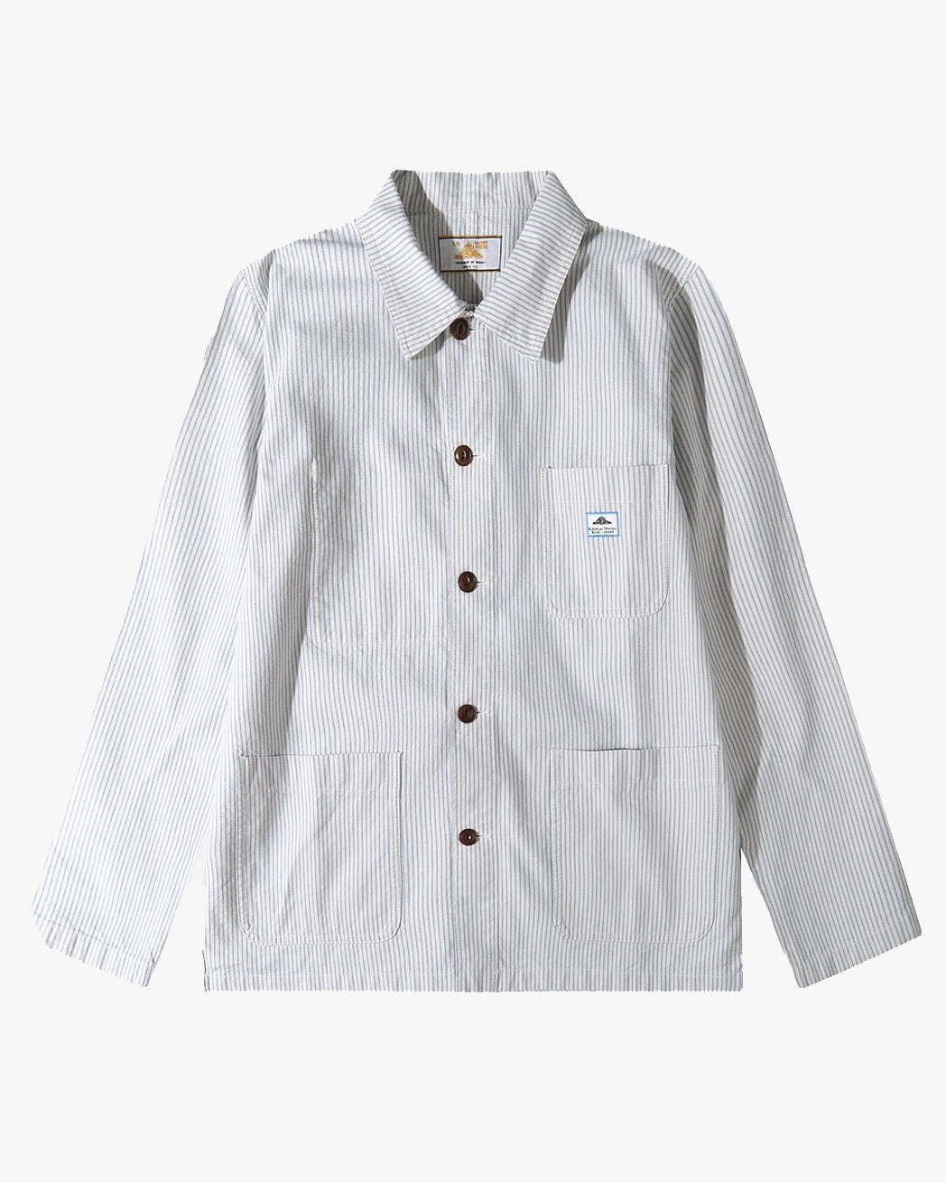 Le Mont St Michel Vins Striped Work Jacket - Blue