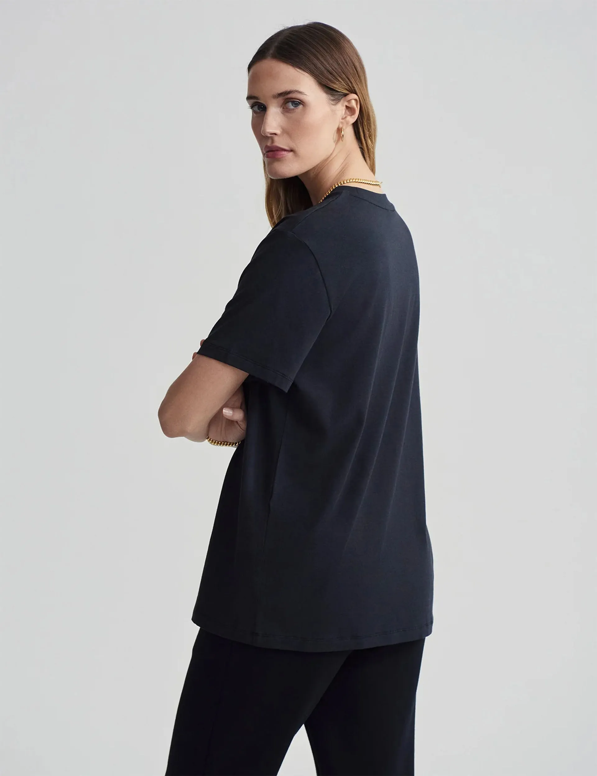 Leighton Boyfriend Tee - Black